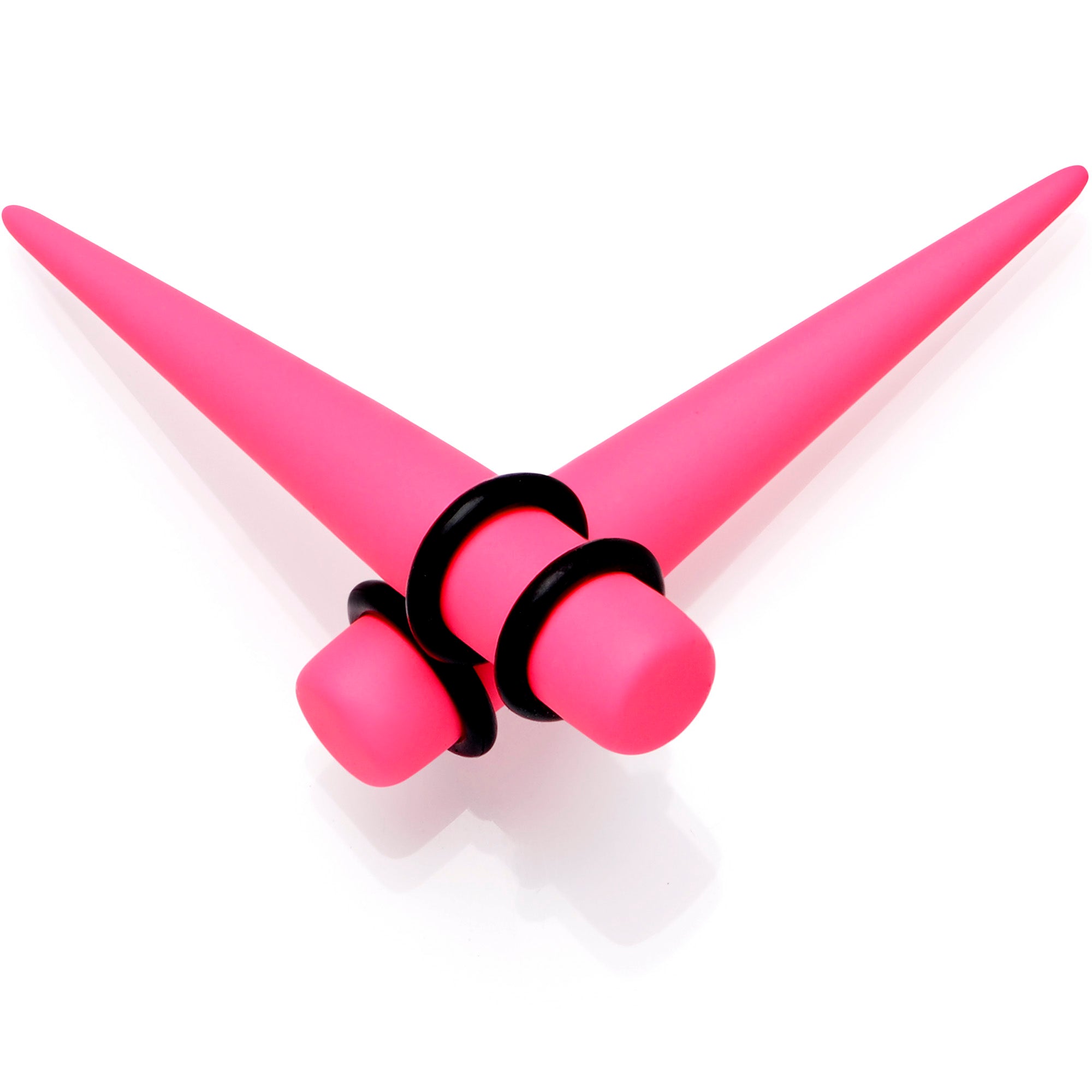 Pink Matte Acrylic Straight Taper Set 2G to 00G