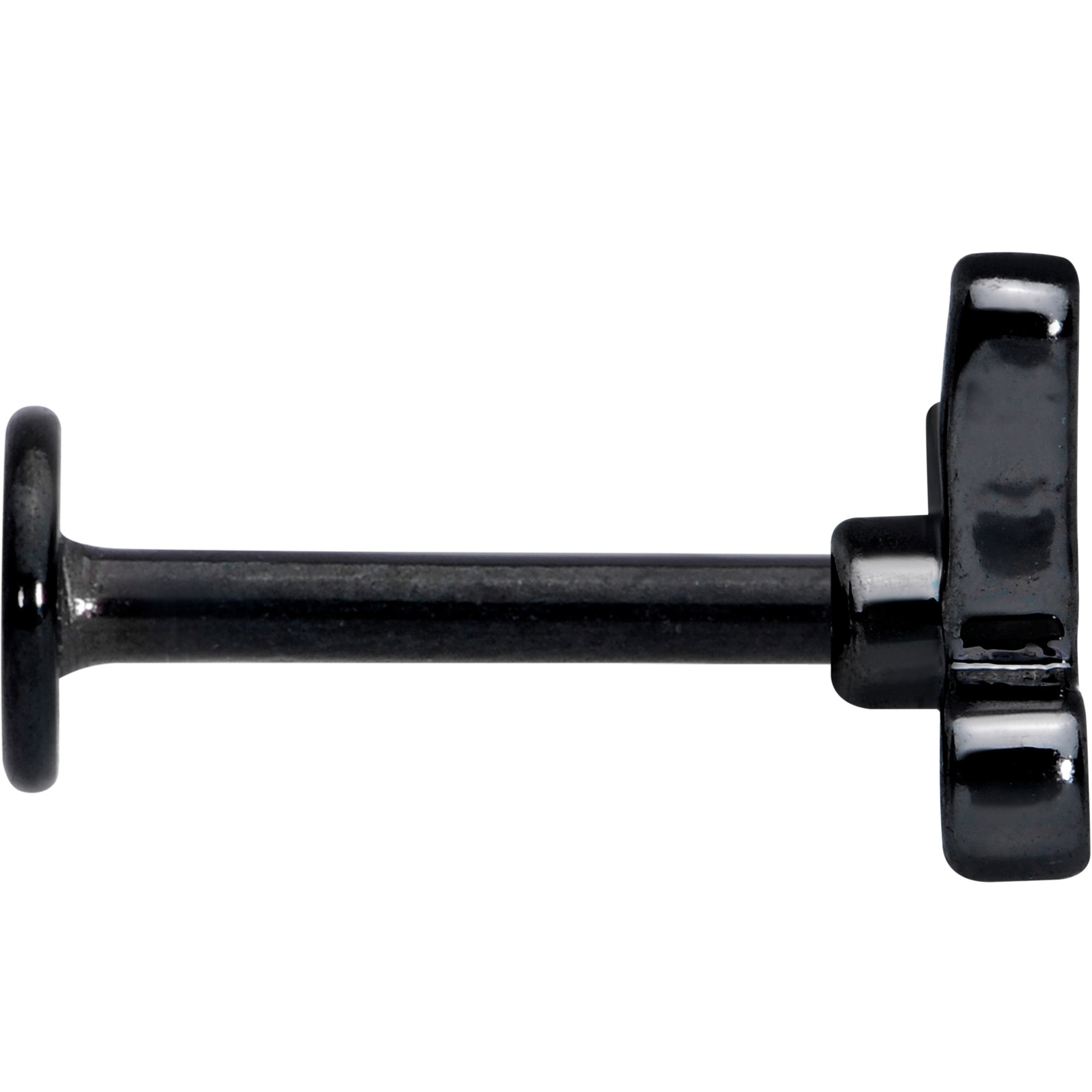 16G 5/16 Black Shark Bite Labret Monroe Tragus