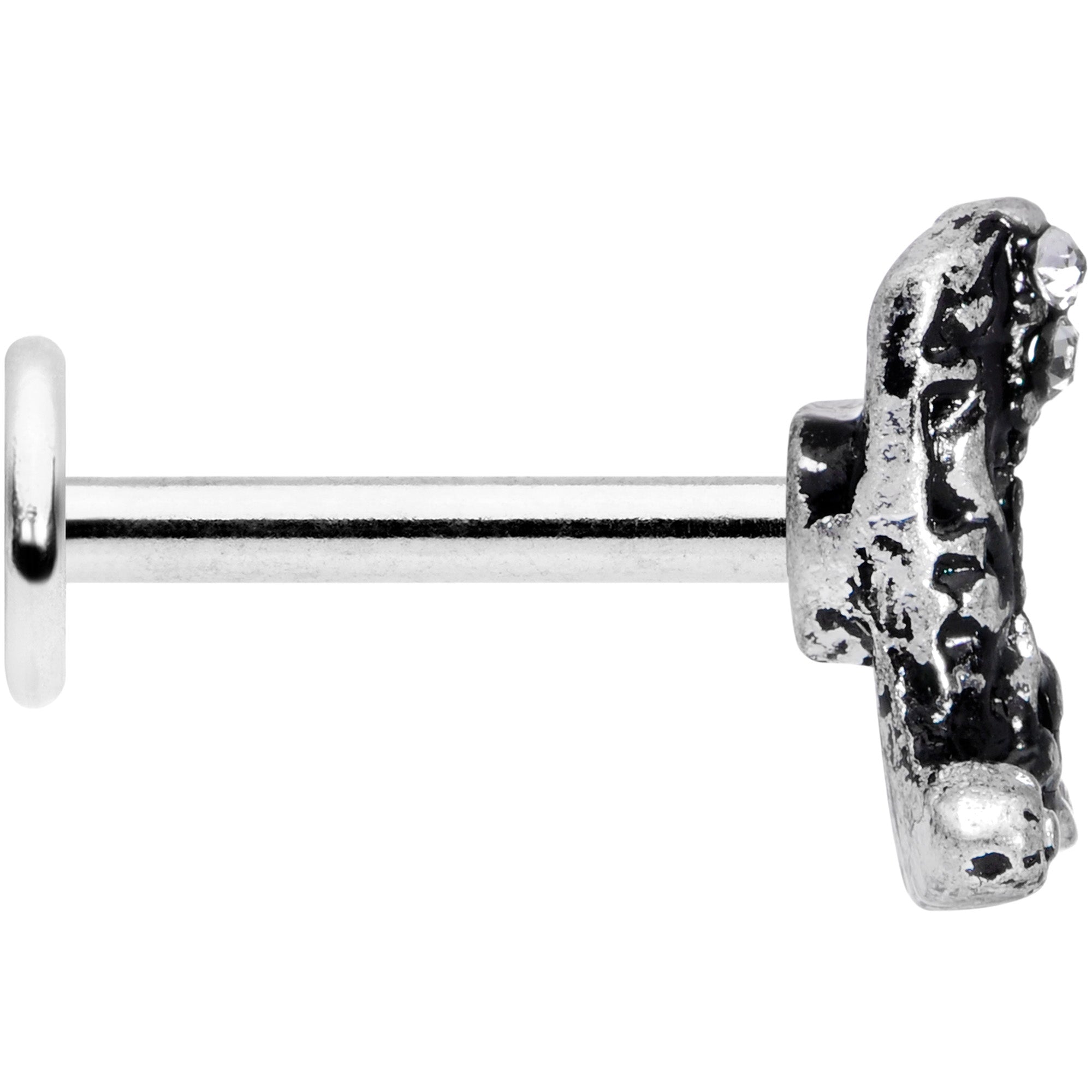 16G 5/16 Clear Gem Cowboy Boot Labret Monroe Tragus