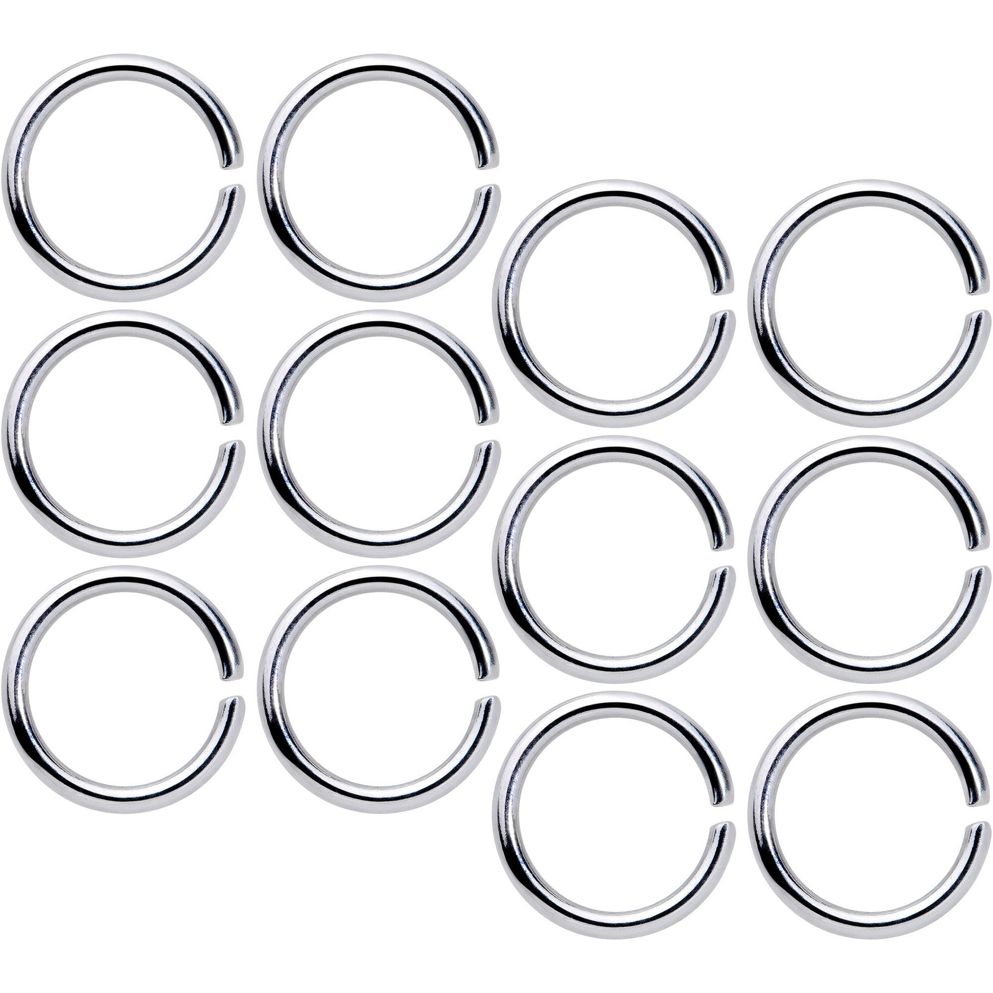 16G 5/16 Seamless Cartilage Ring Set of 12