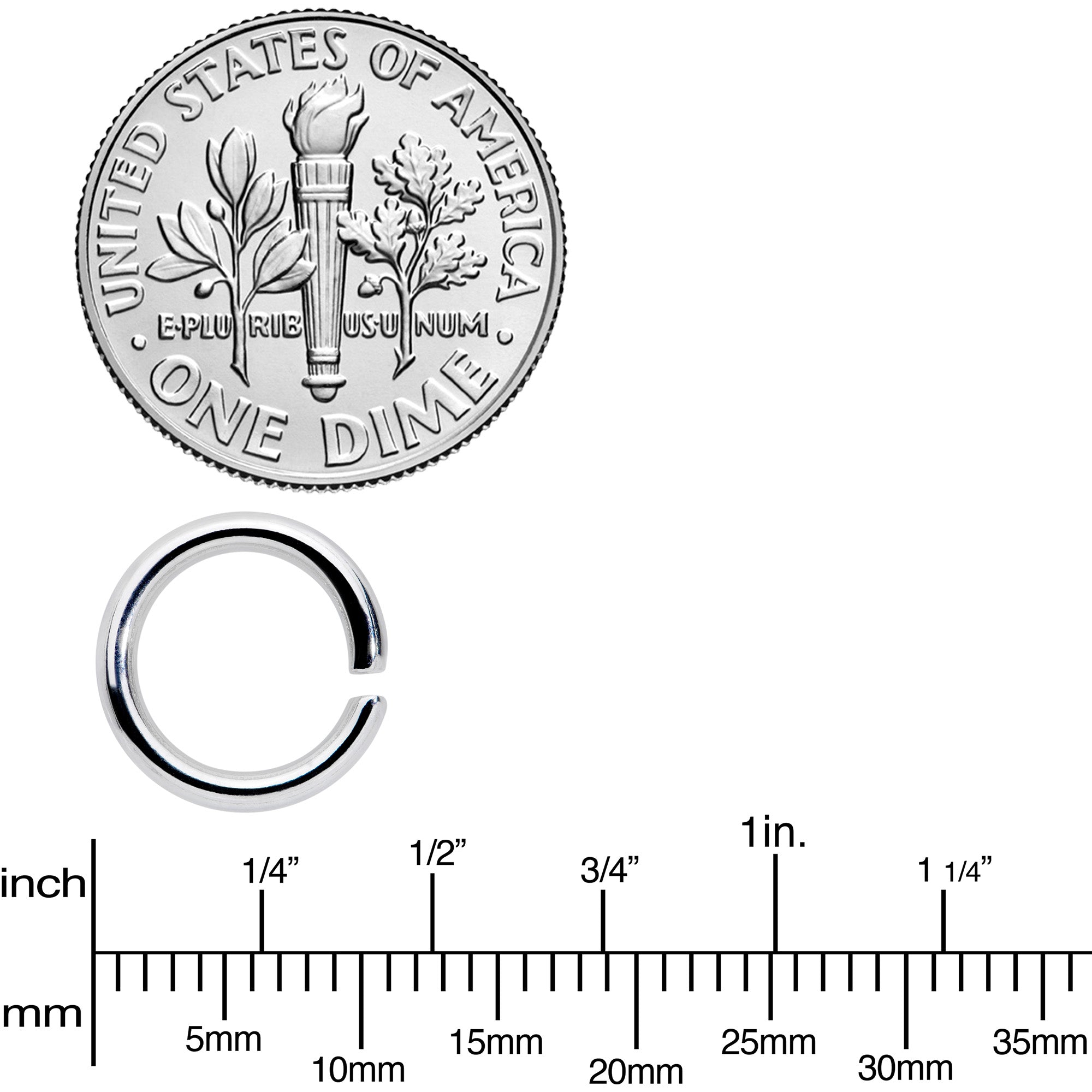 14G 5/16 Seamless Cartilage Ring Set of 12