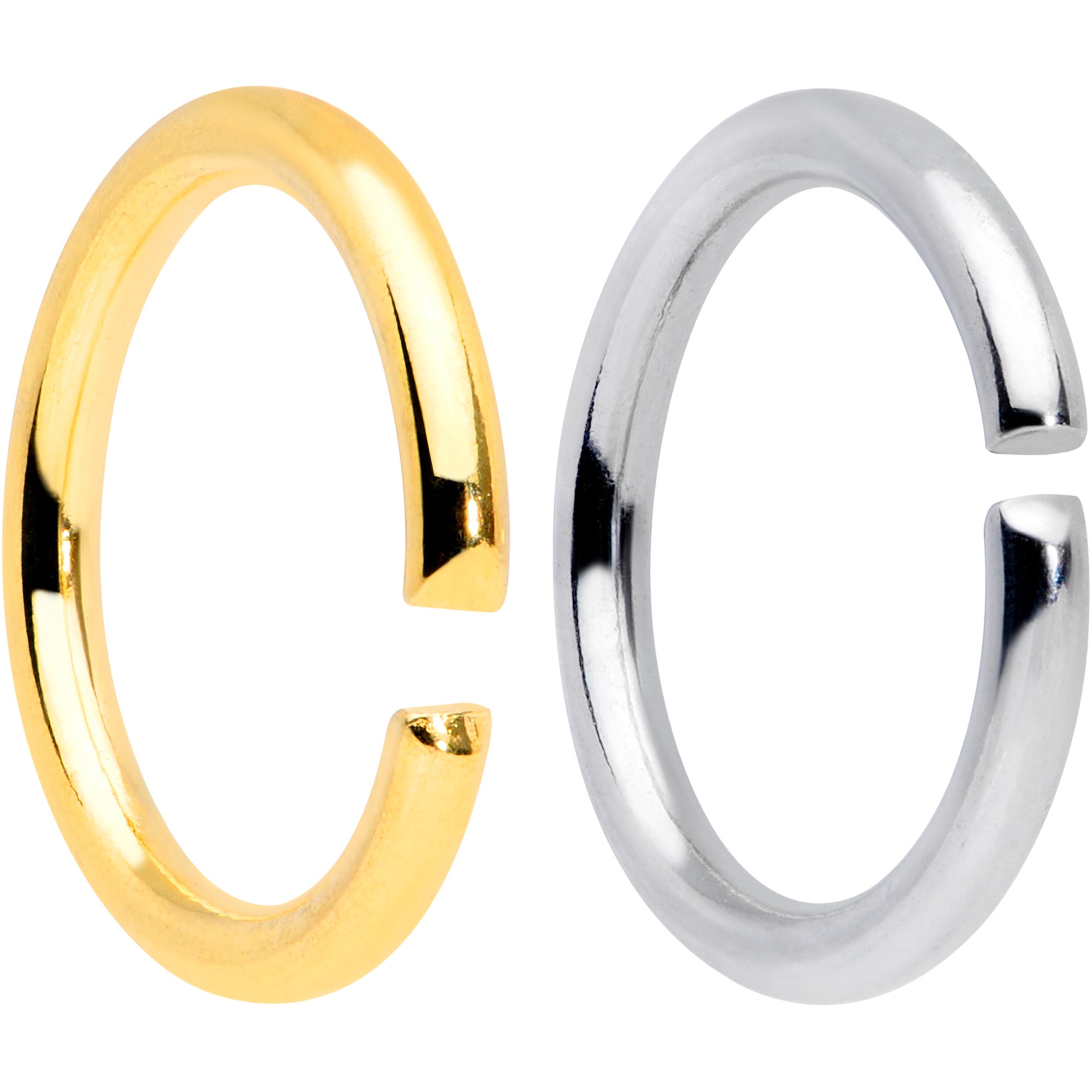 16G 5/16 Steel Gold Tone Seamless Cartilage Ring Set of 12