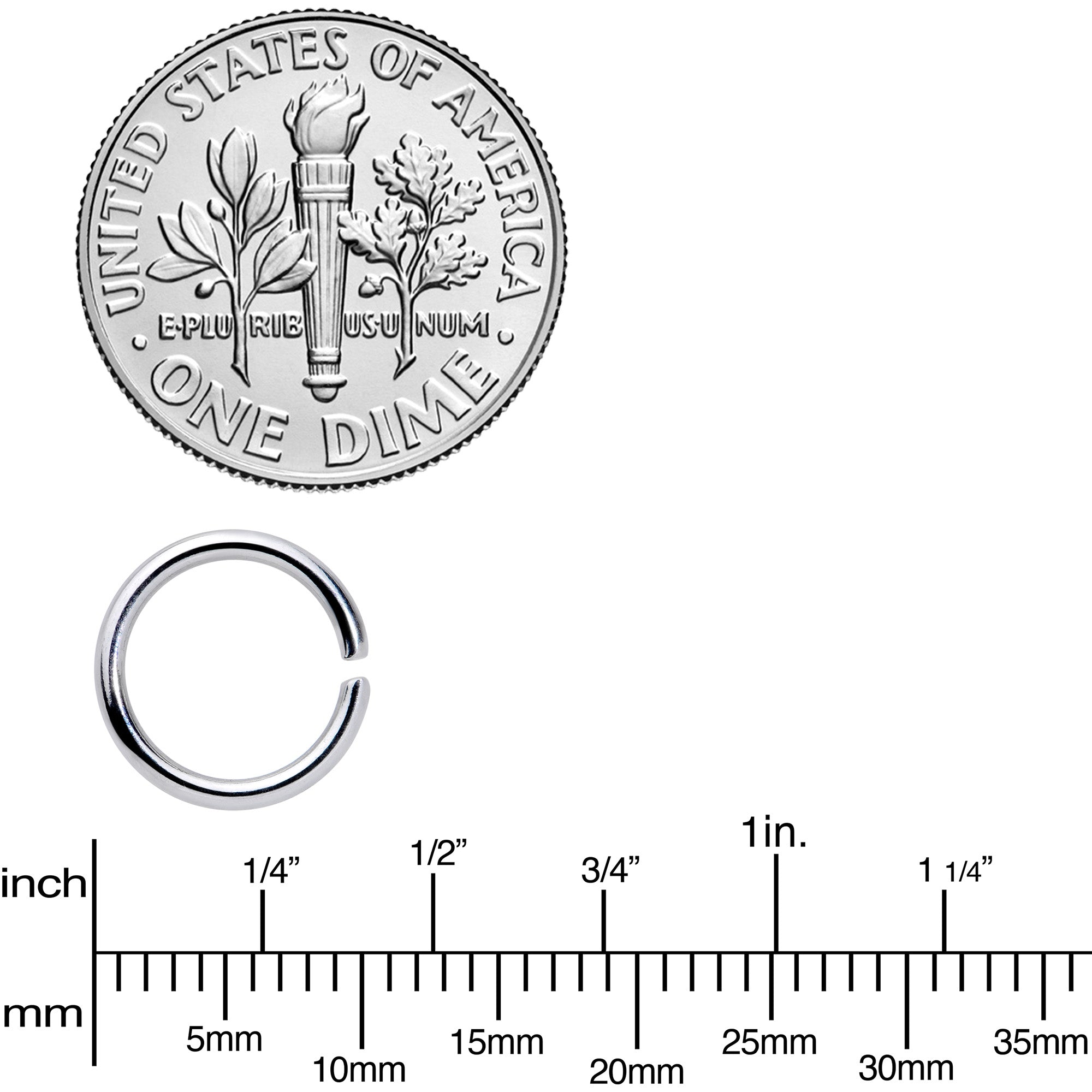 16G 5/16 Steel Mixed Gold Tone Seamless Cartilage Ring Set of 12