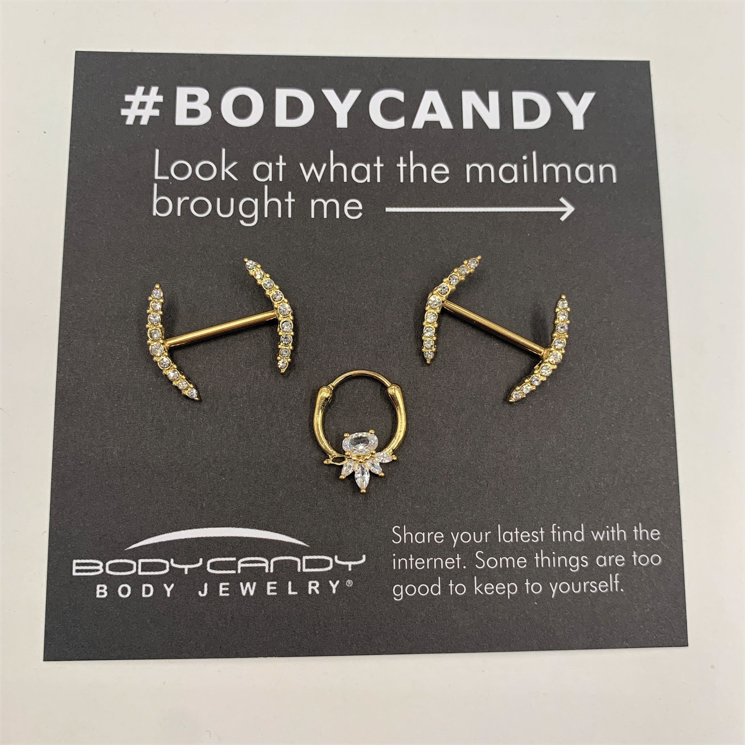 18G 3/8 Clear Gem Gold Tone Anodized Spray Cartilage Clicker