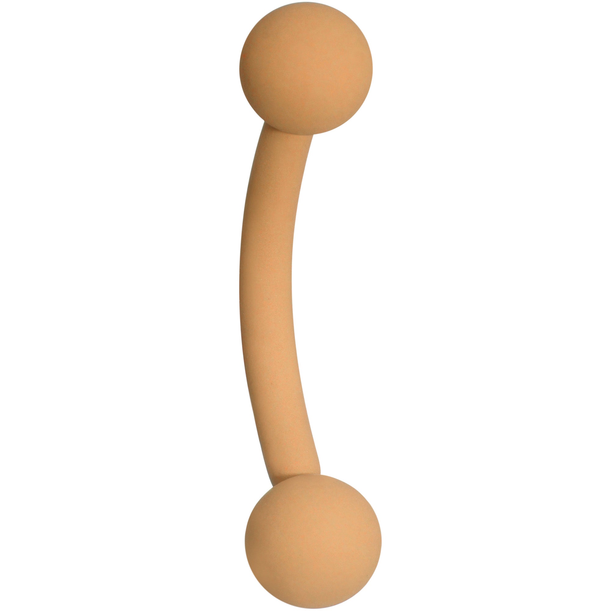 16G 5/16 Tan Acrylic Matte Curved Eyebrow Ring