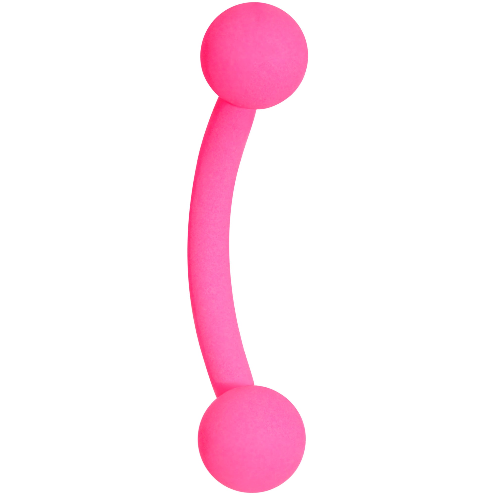 16G 5/16 Pink Acrylic Matte Curved Eyebrow Ring