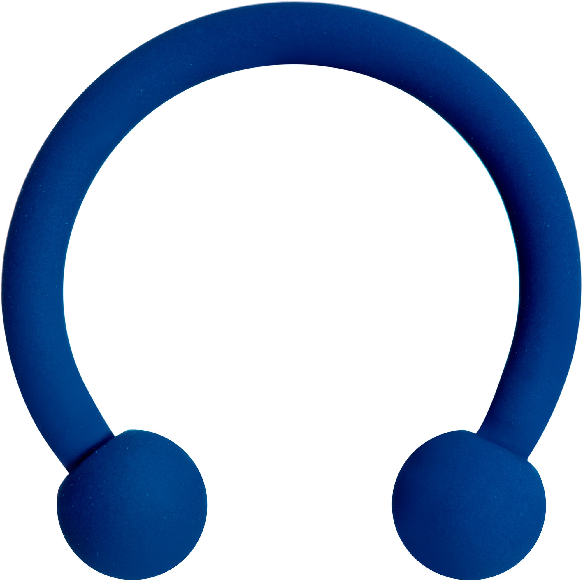 16G 3/8 Beautiful Blue Horseshoe Circular Barbell