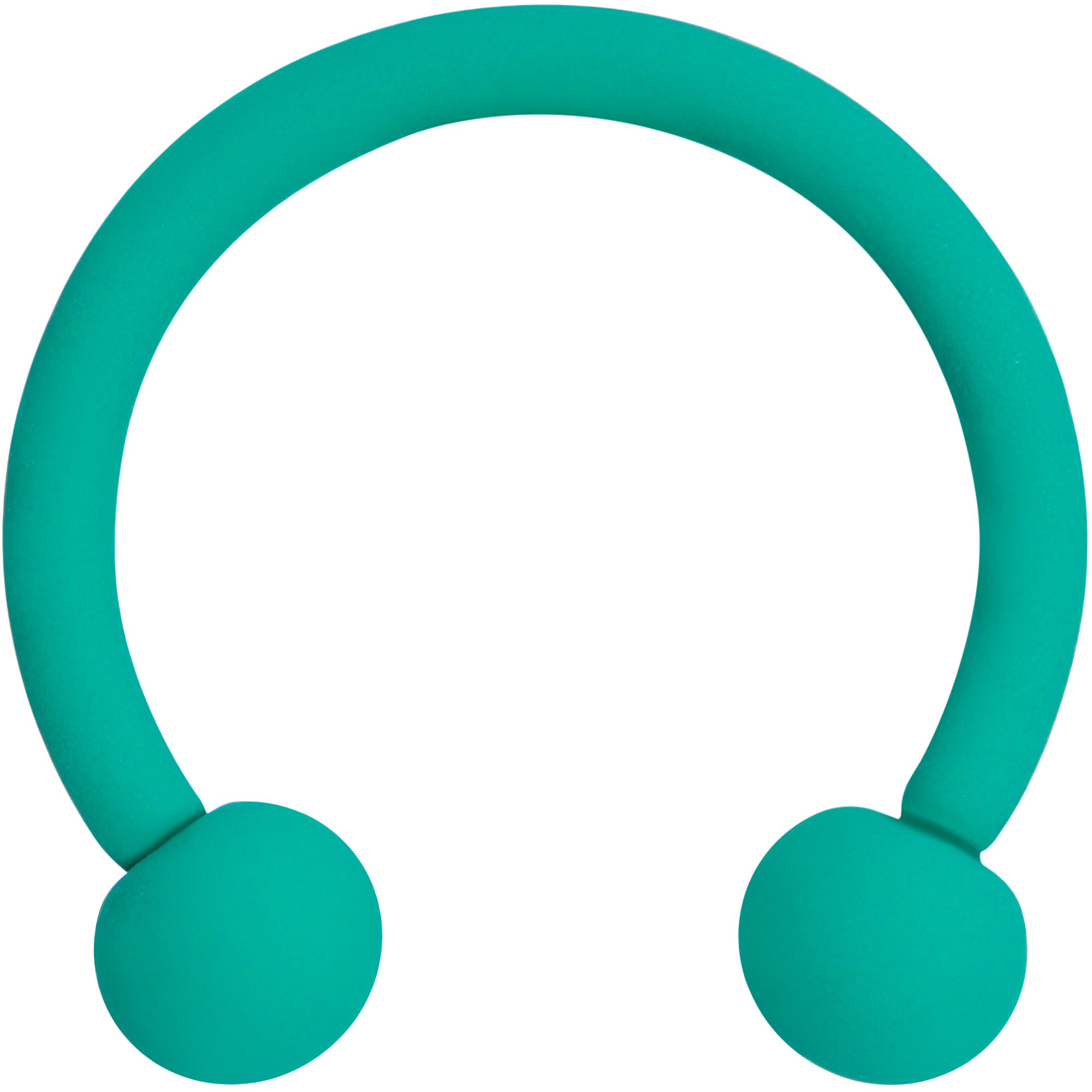 16G 3/8 Totally Teal Matte Horseshoe Circular Barbell