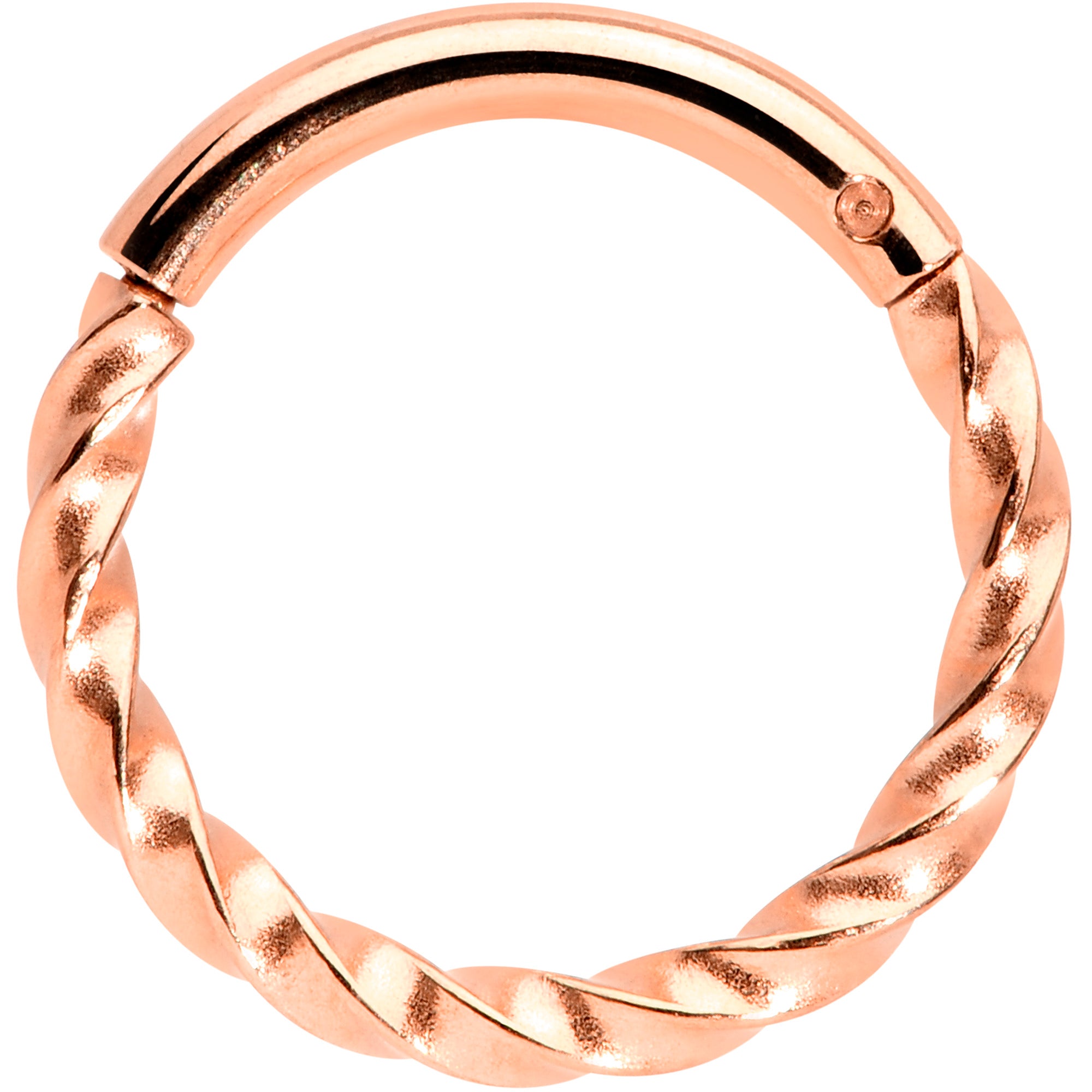 16G 5/16 Rose Gold Tone Twisted Elegance Cartilage Clicker