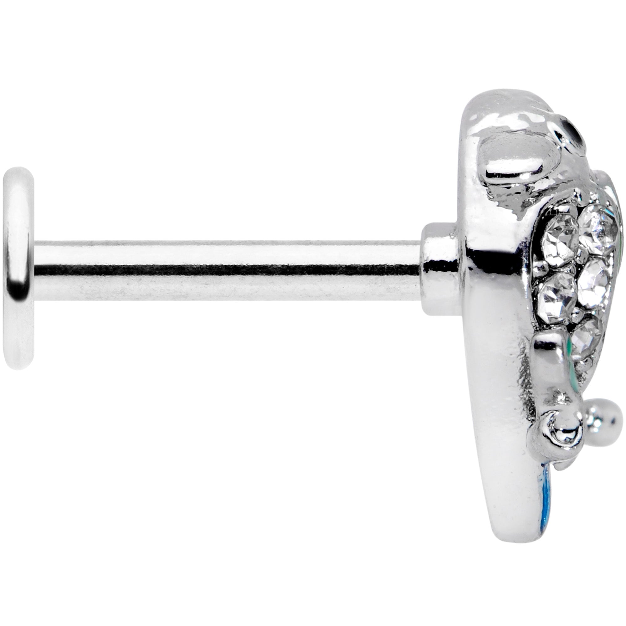 16G 5/16 Clear Gem Tropical Parrot Bird Labret Monroe Tragus