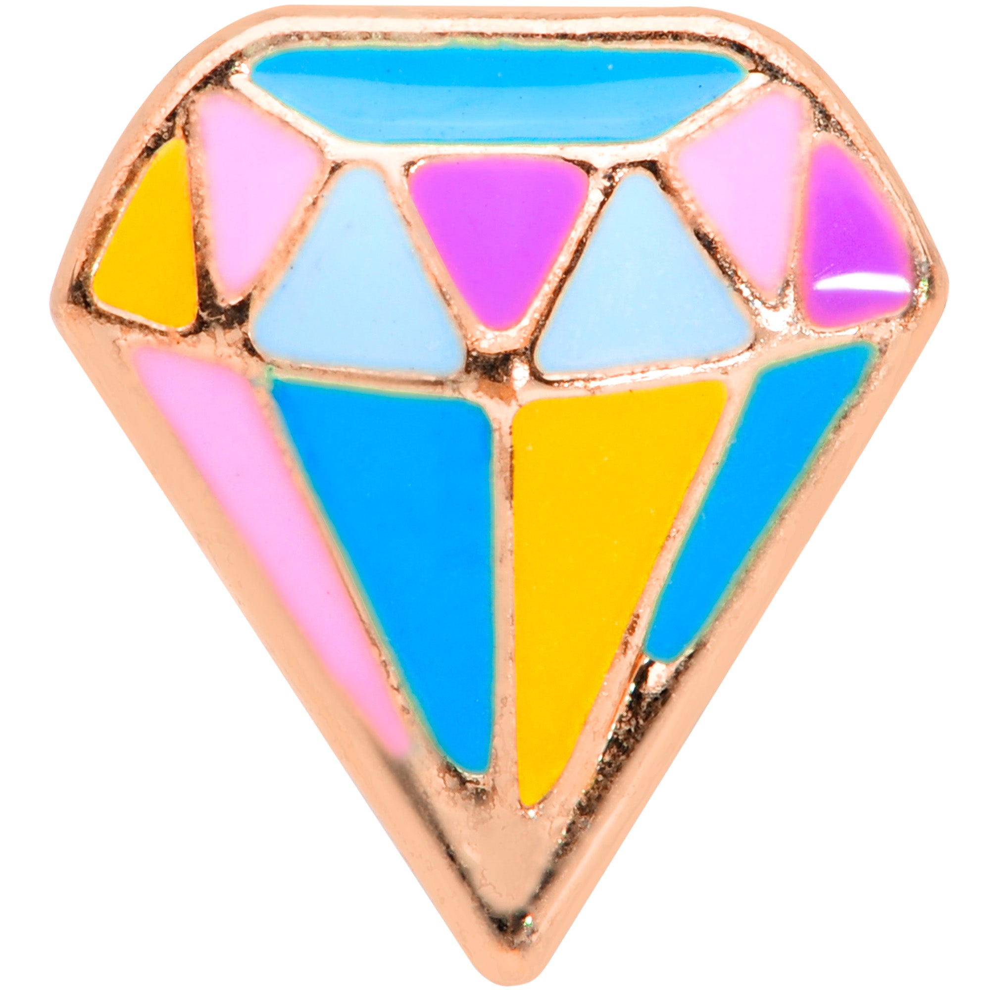 16G 1/4 Rose Gold Tone Geologist Prize Cartilage Tragus