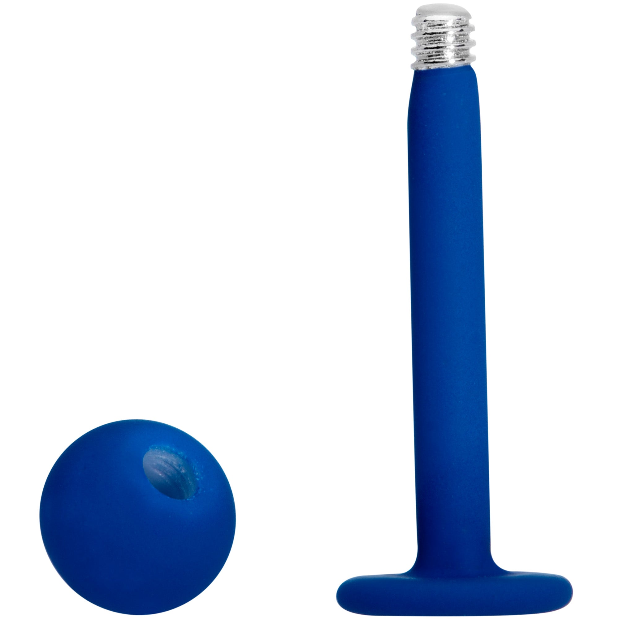 16G 5/16 Blue Acrylic Matte Labret Monroe Tragus