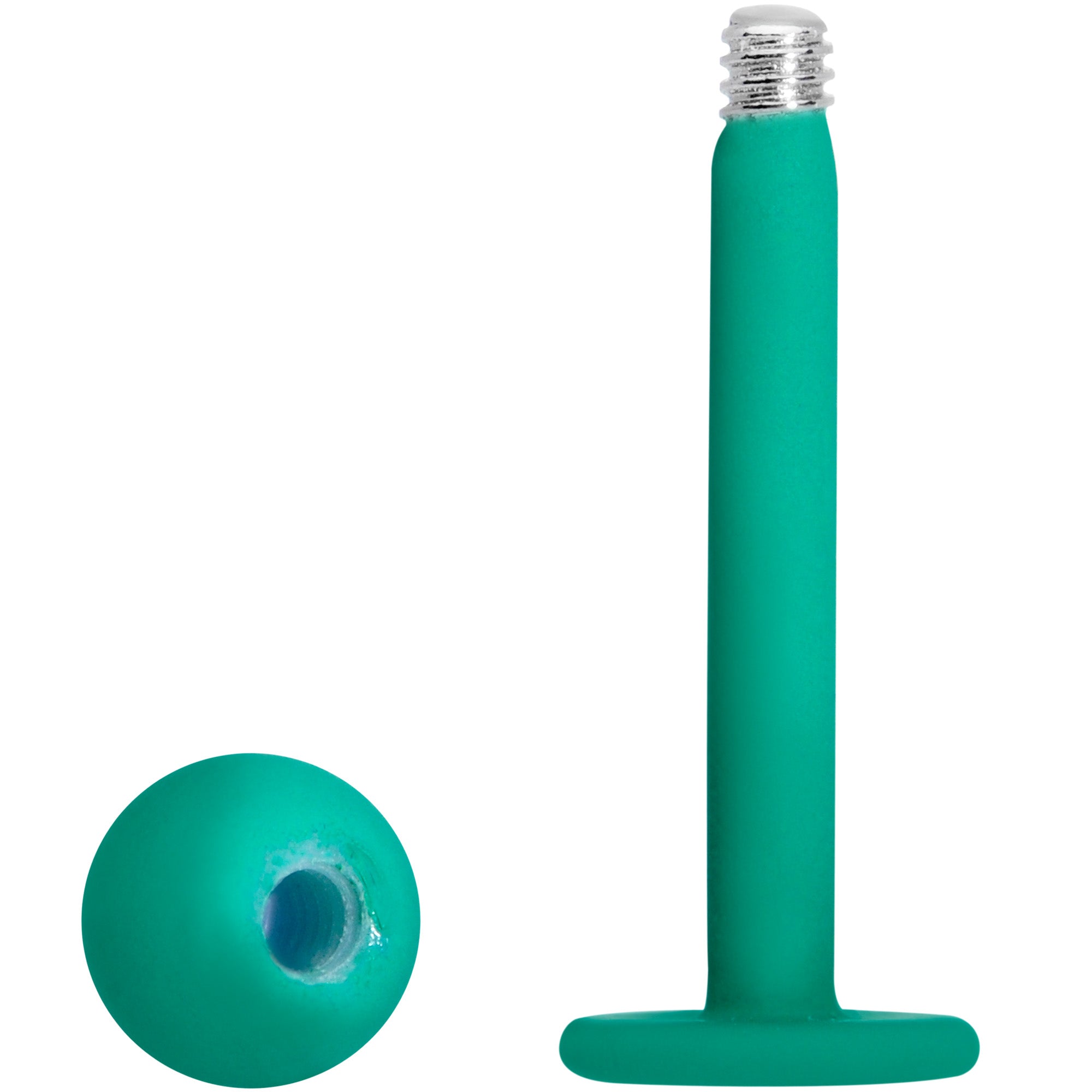 16G 5/16 Teal Acrylic Matte Labret Monroe Tragus