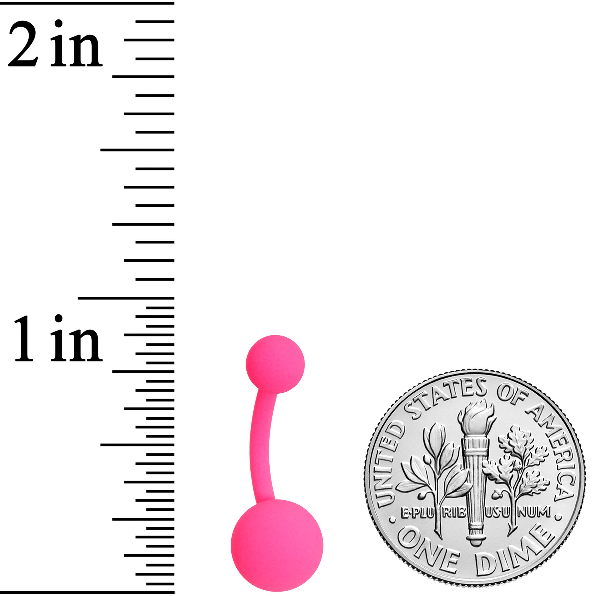 Powerfully Pink Matte Belly Ring