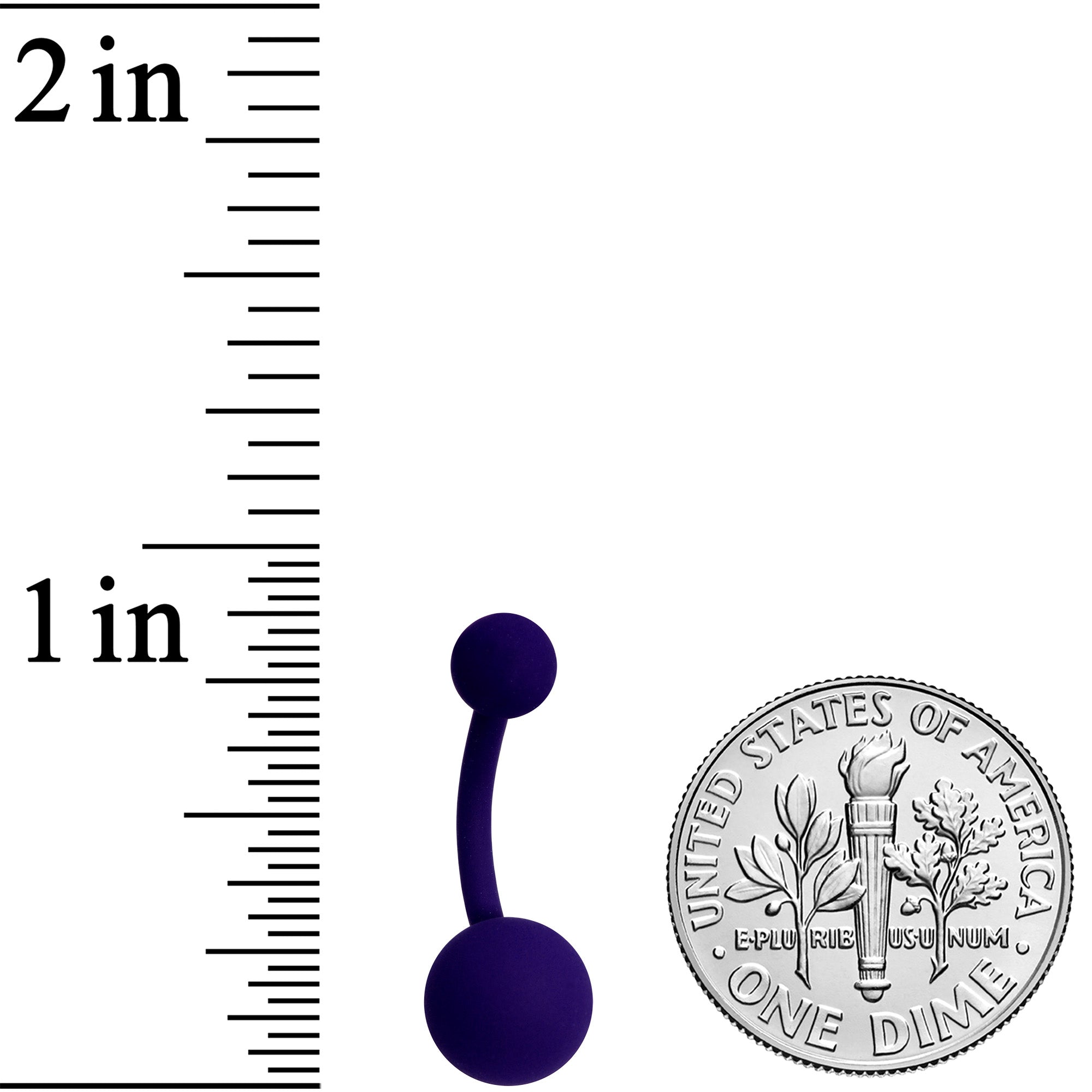 Nifty Navy Blue Matte Belly Ring