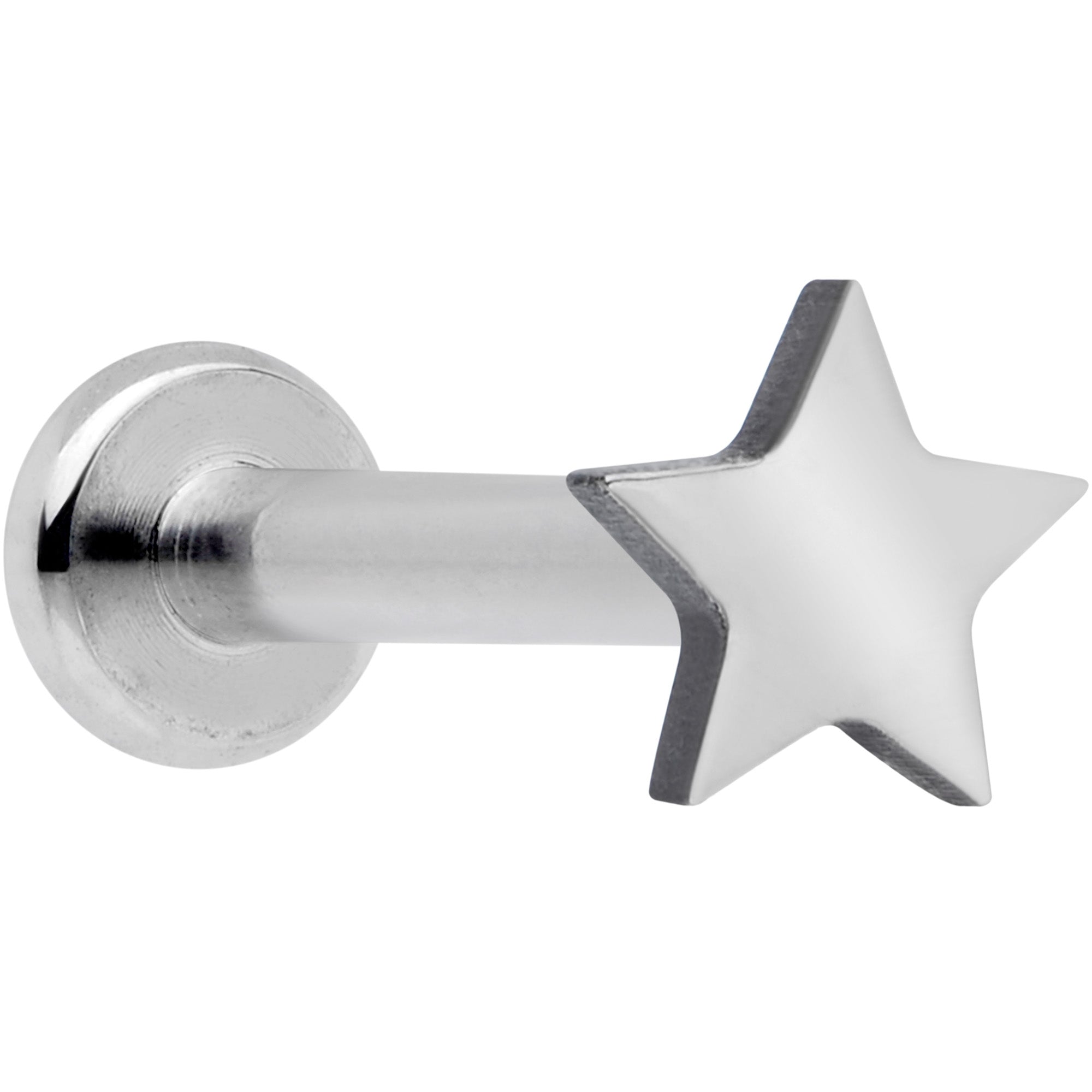 16G 5/16 Star Grade 23 Titanium Internal Thread Labret Tragus