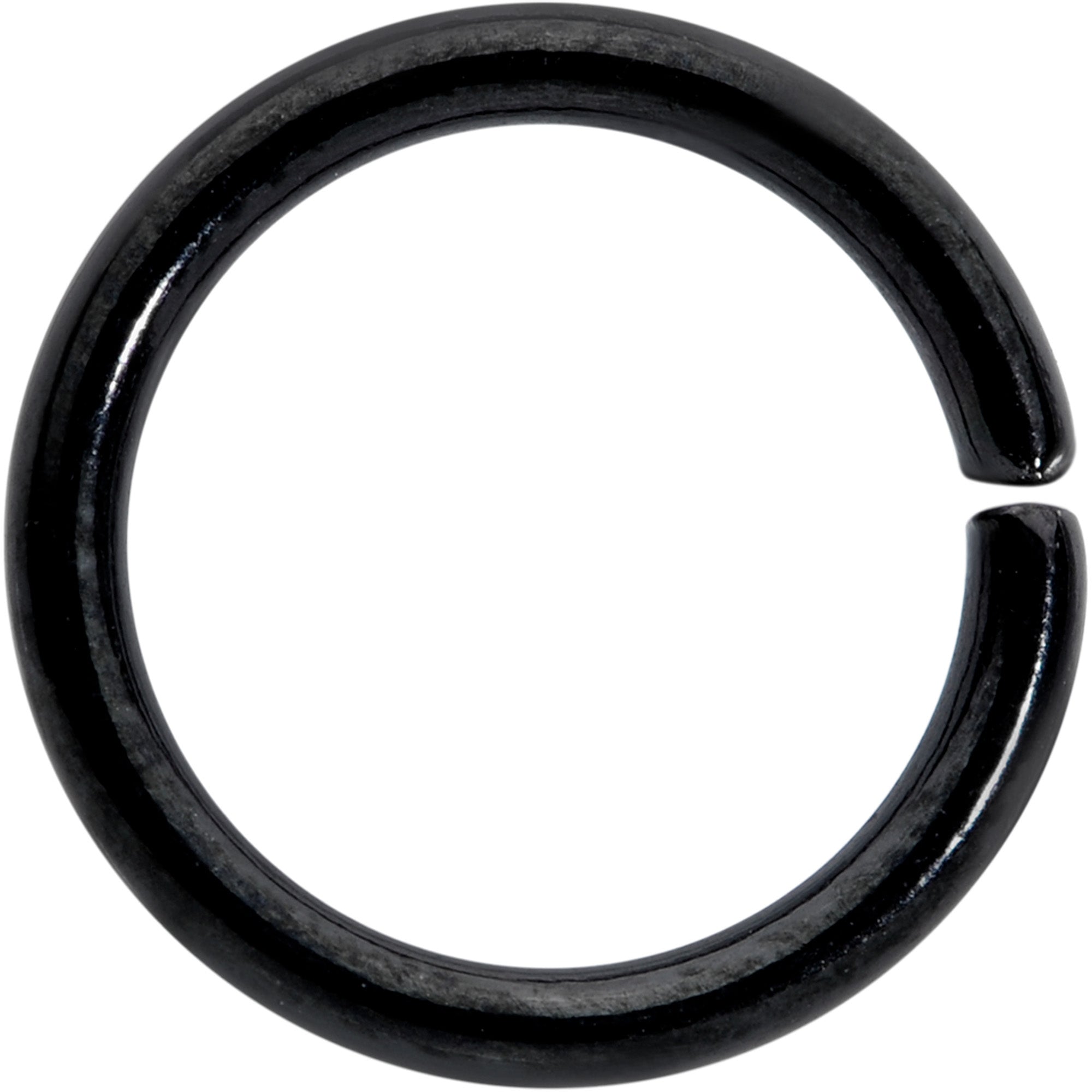 16G 5/16 Black Titanium Anodized Annealed Seamless Circular Ring
