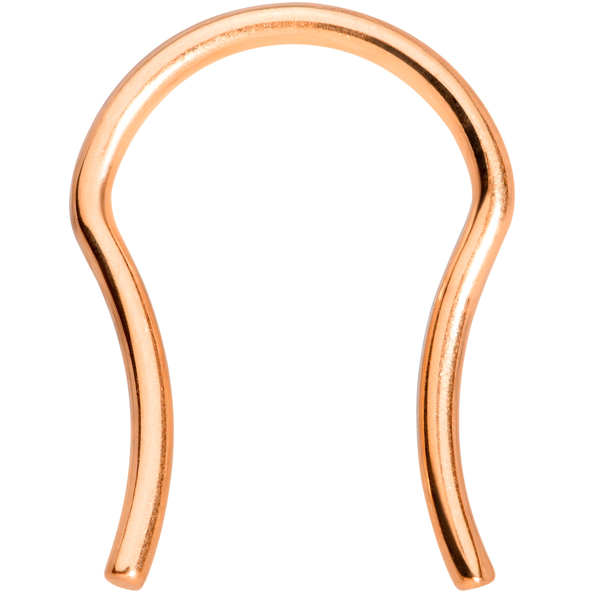 16G 5/8 Rose Gold Tone ASTM F-136 Implant Grade Titanium Septum Retainer
