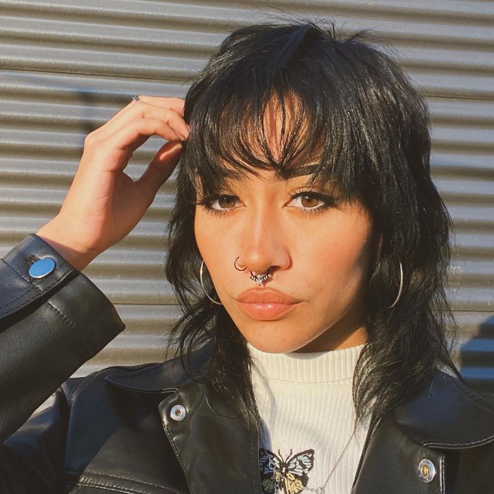 16G 3/8 Clear Gem Black Bat Halloween Hinged Segment Ring