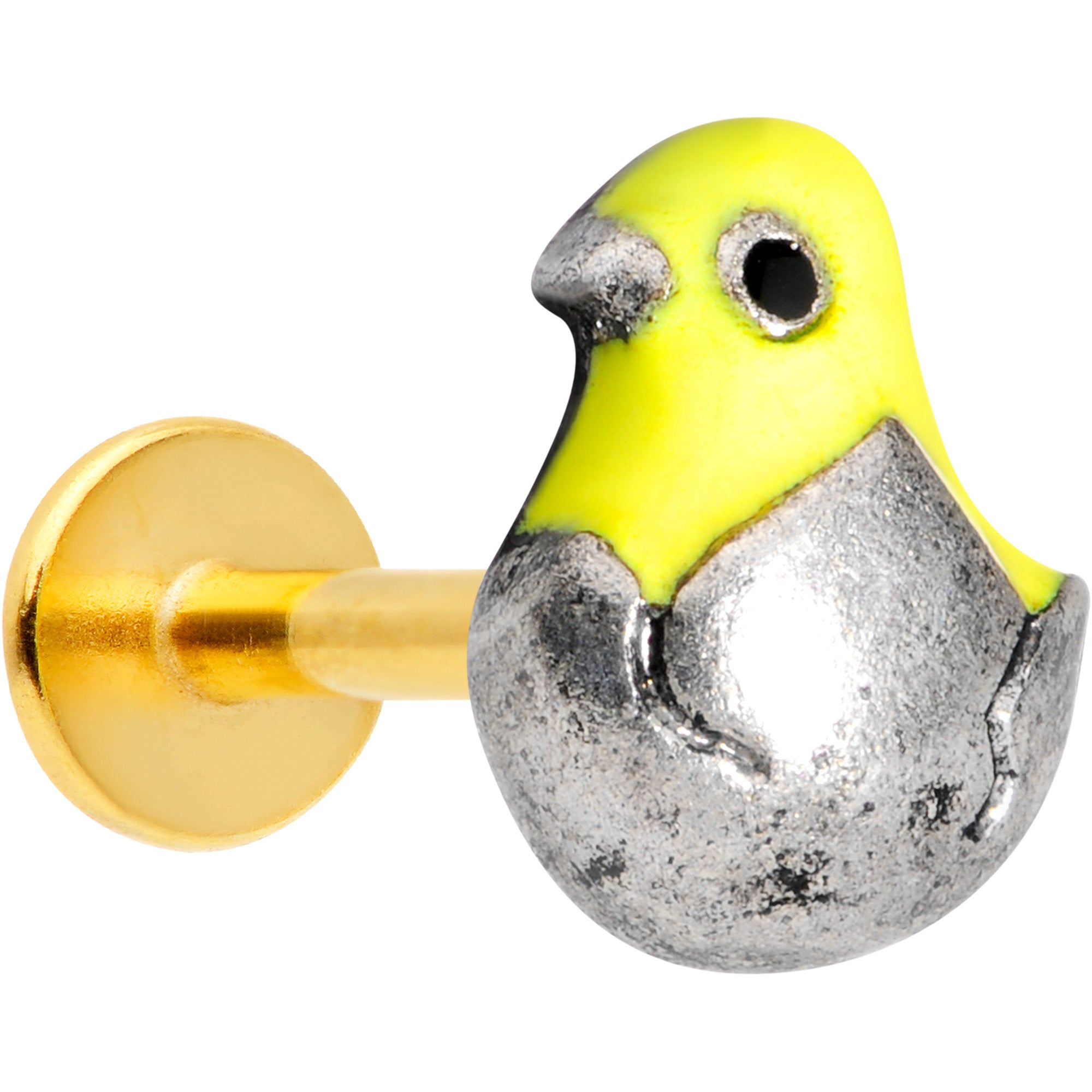 16G 5/16 Gold Tone Hatching Easter Chick Labret Monroe Tragus