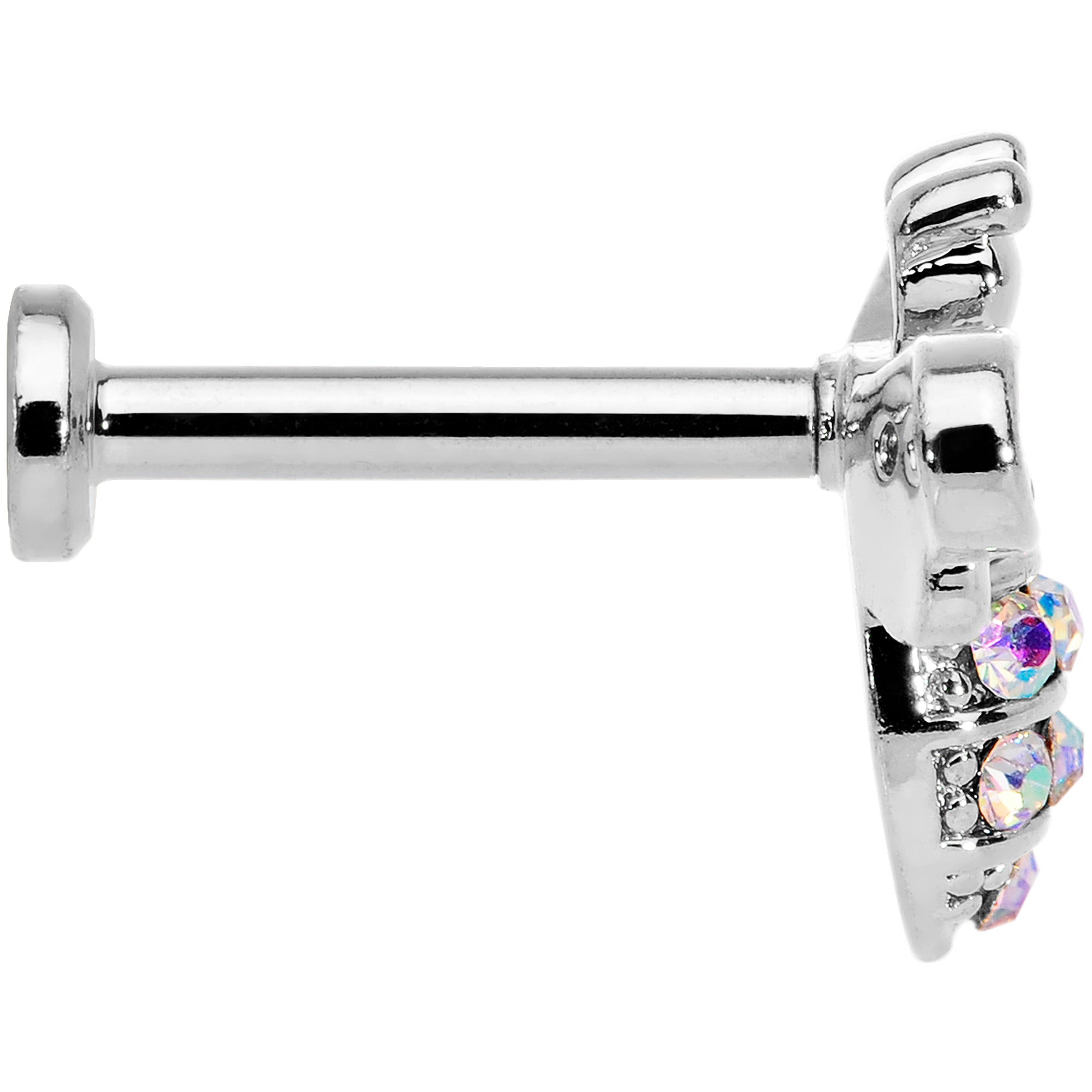 16G 5/16 Aurora CZ Gem Beauty Bee Internally Threaded Labret