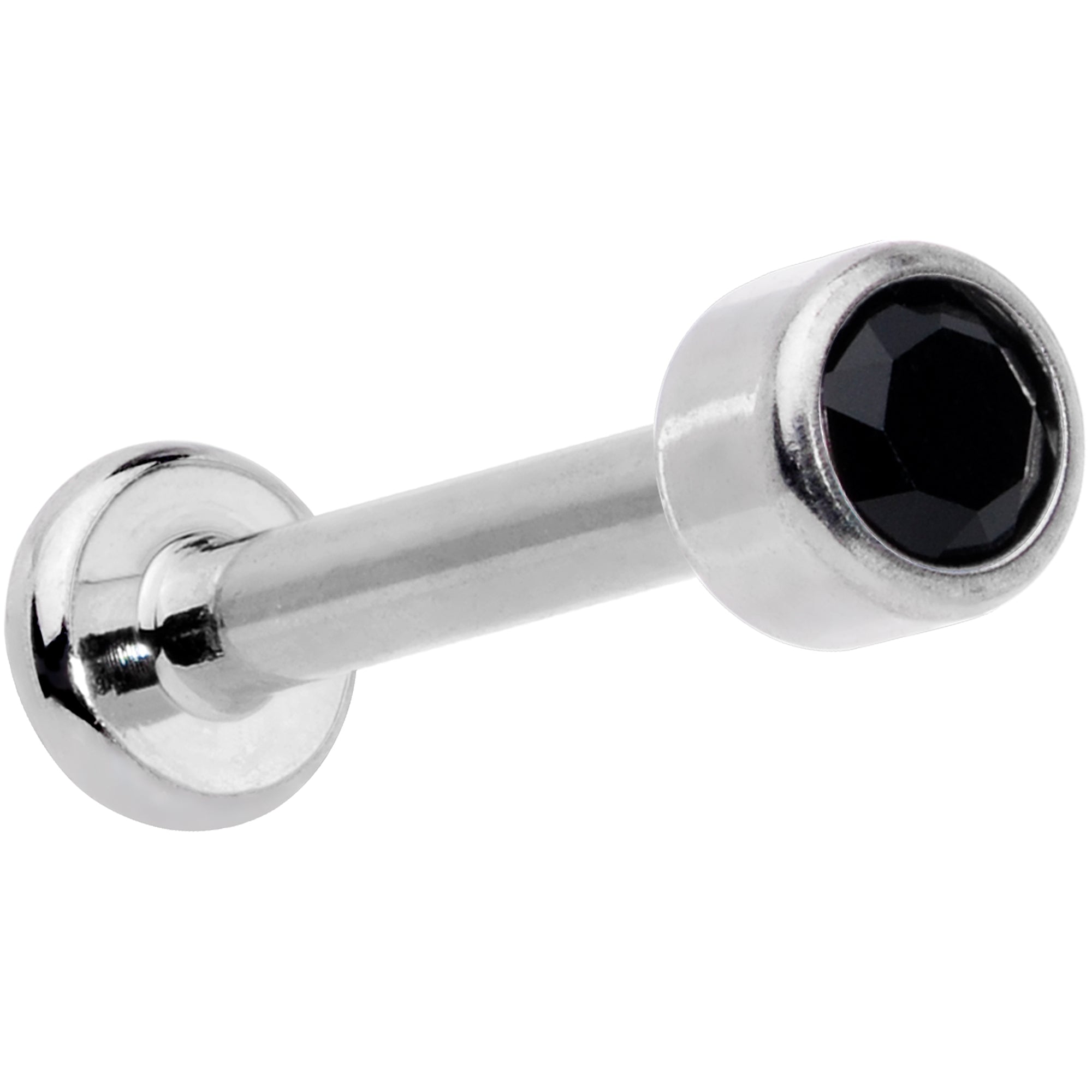 16G 5/16 Black Gem Grade 23 Titanium Internally Threaded Labret