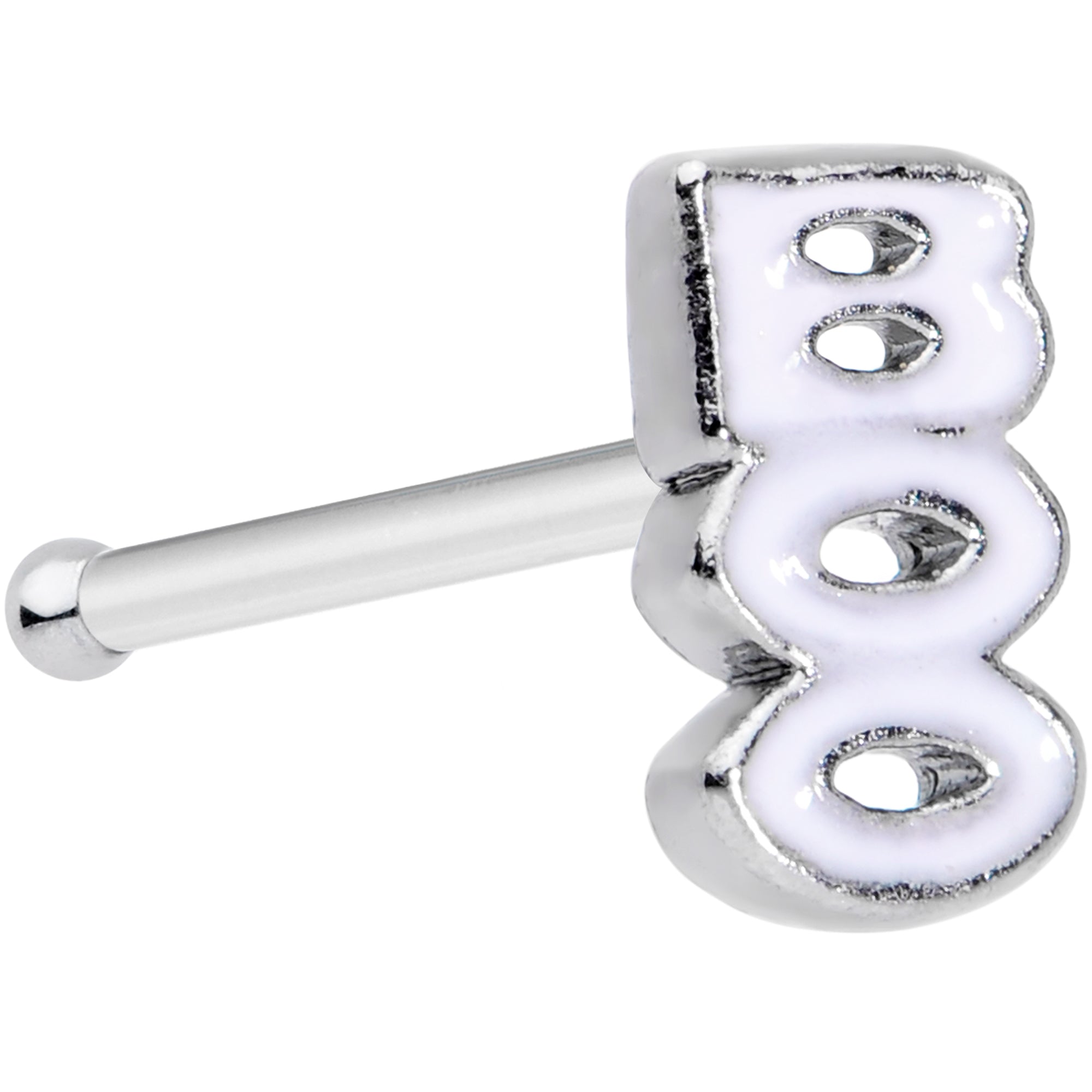 20G 5/16 White Boo Halloween Nose Bone