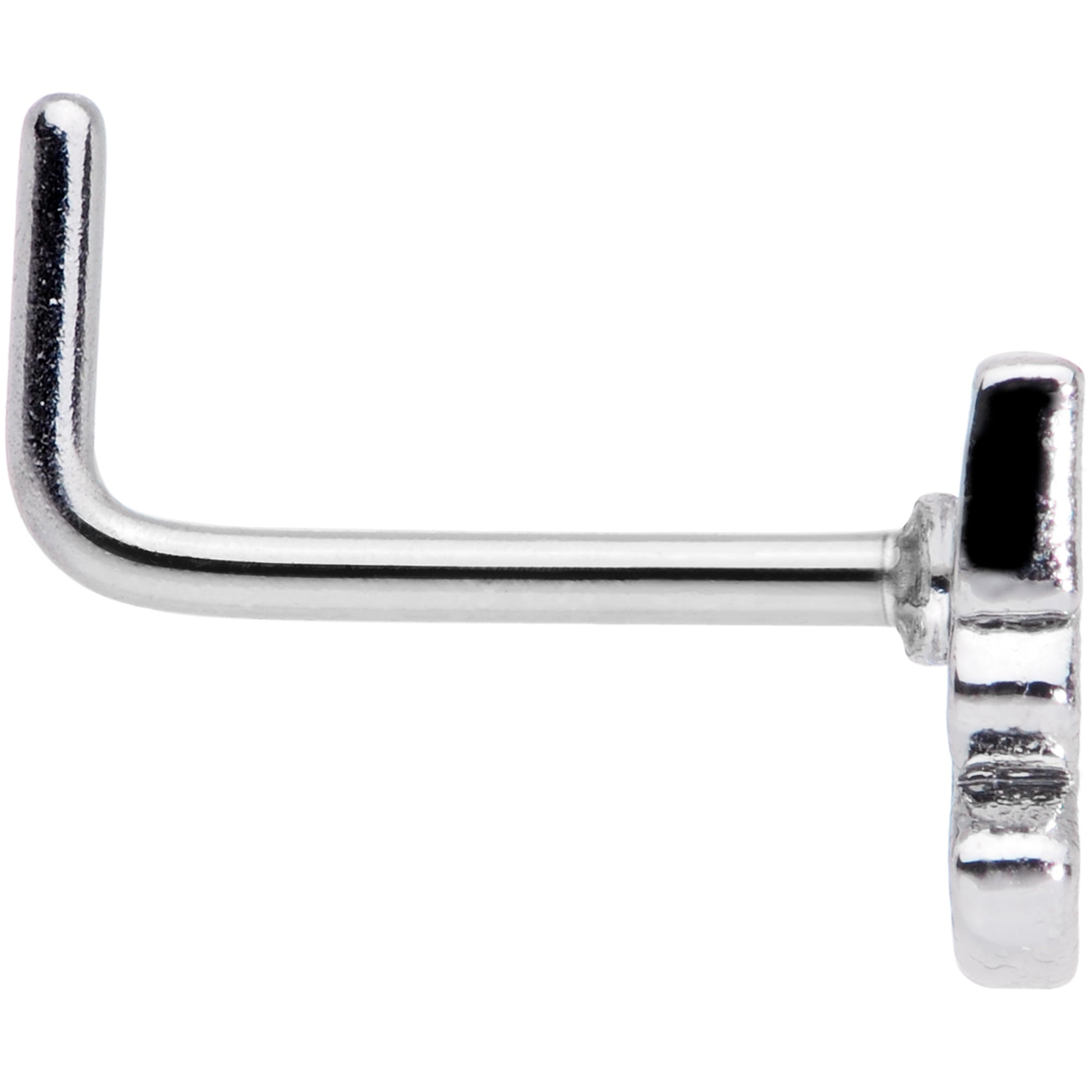 20G 7mm White Boo Halloween L Shaped Nose Ring