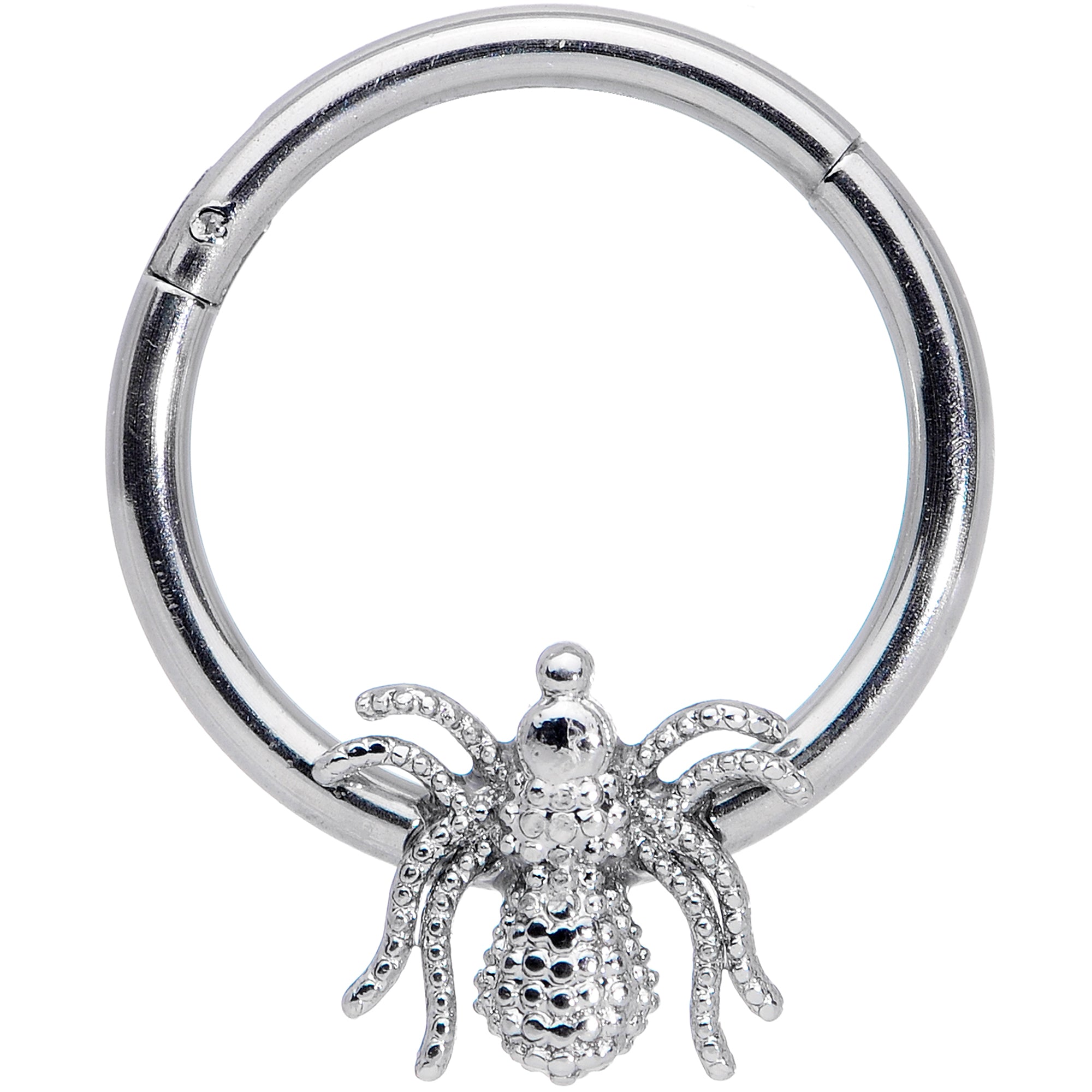 16G 3/8 Creepy Insect Halloween Hinged Segment Ring