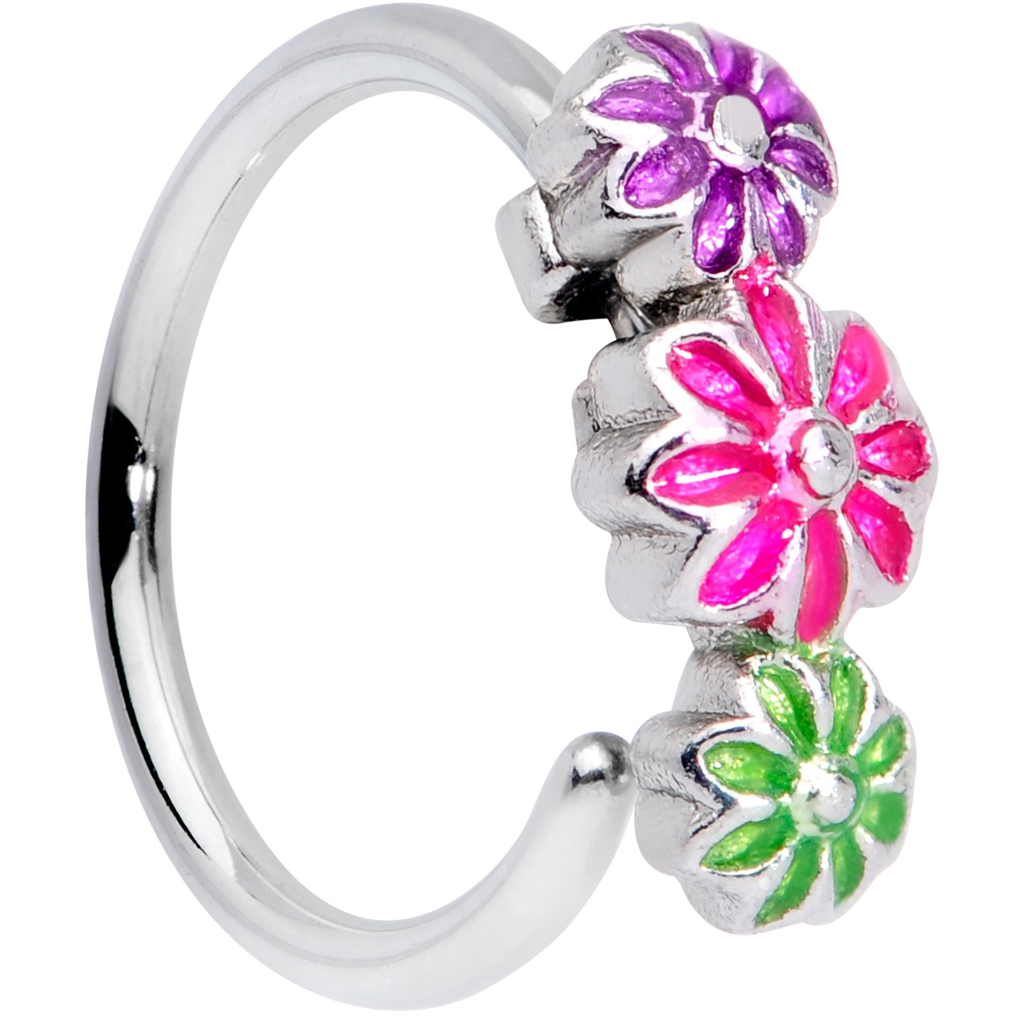 20G 5/16 Flower Patch Nose Hoop