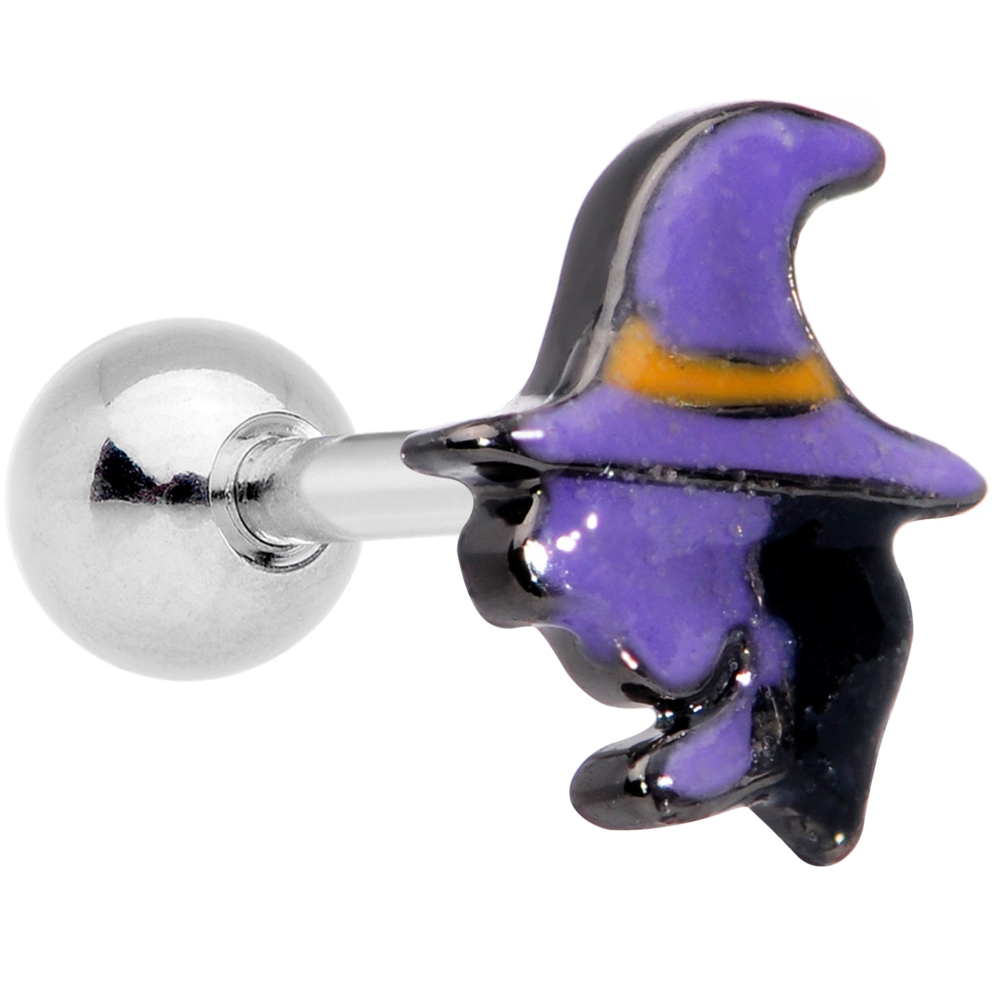 16G 1/4 Purple Witch Halloween Cartilage Tragus