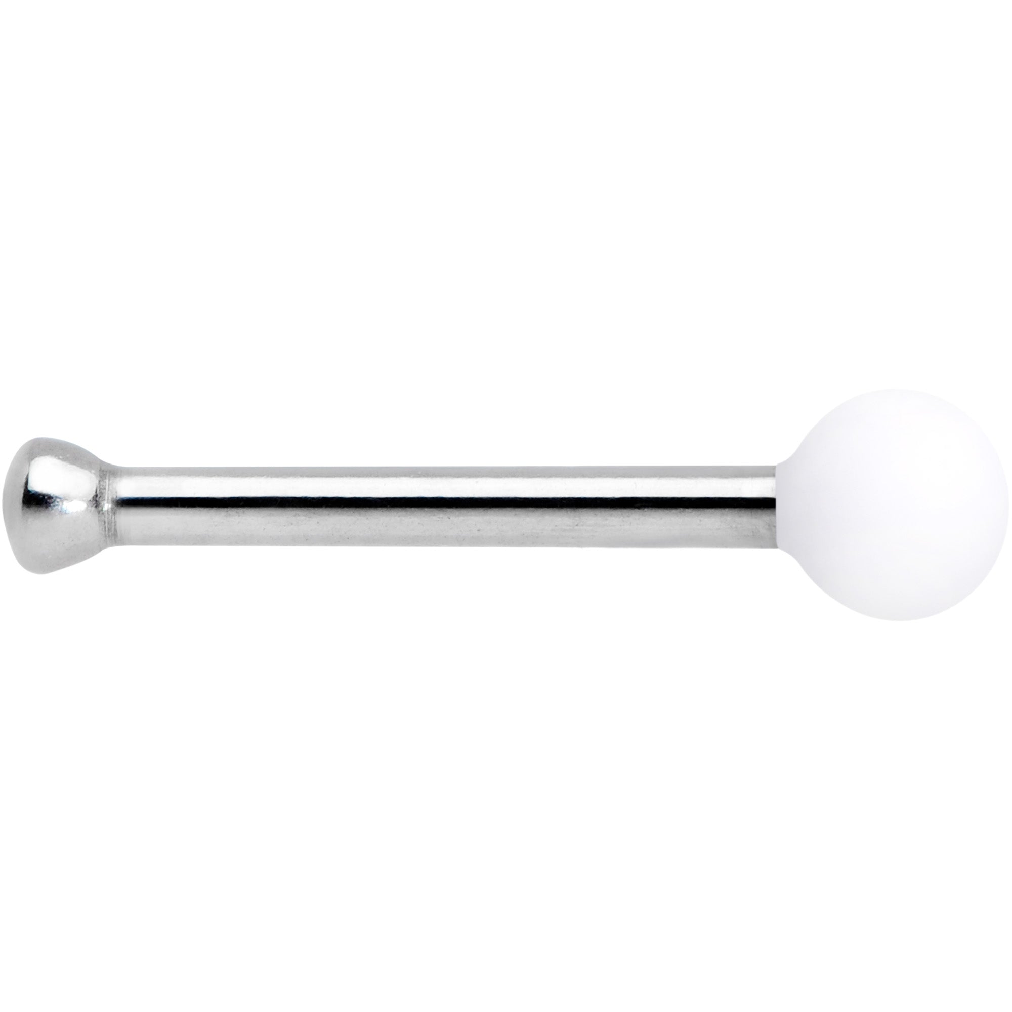 20G 1/4 White Matte 2mm Nose Bone