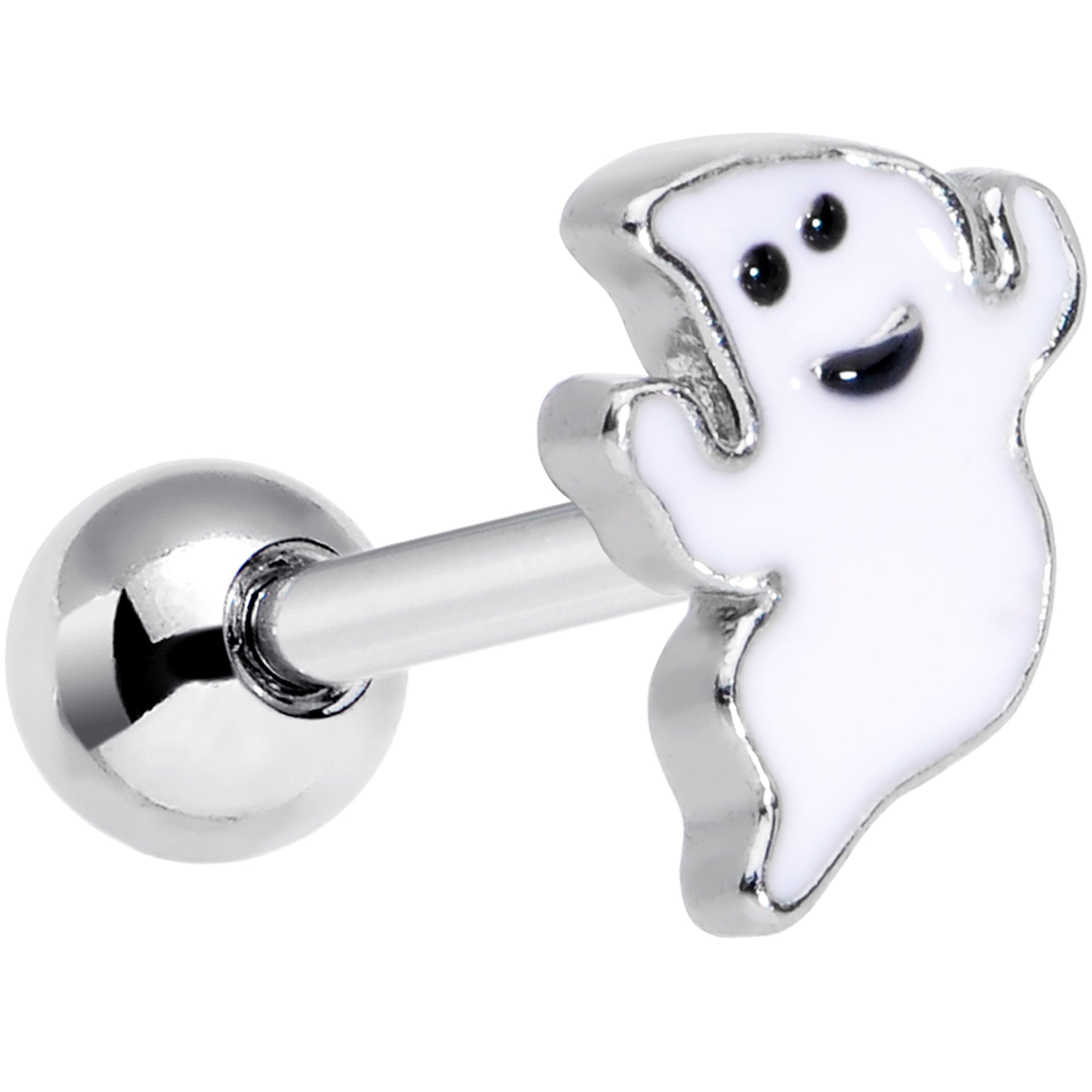 16G 1/4 Happy Ghost Halloween Cartilage Tragus Earring