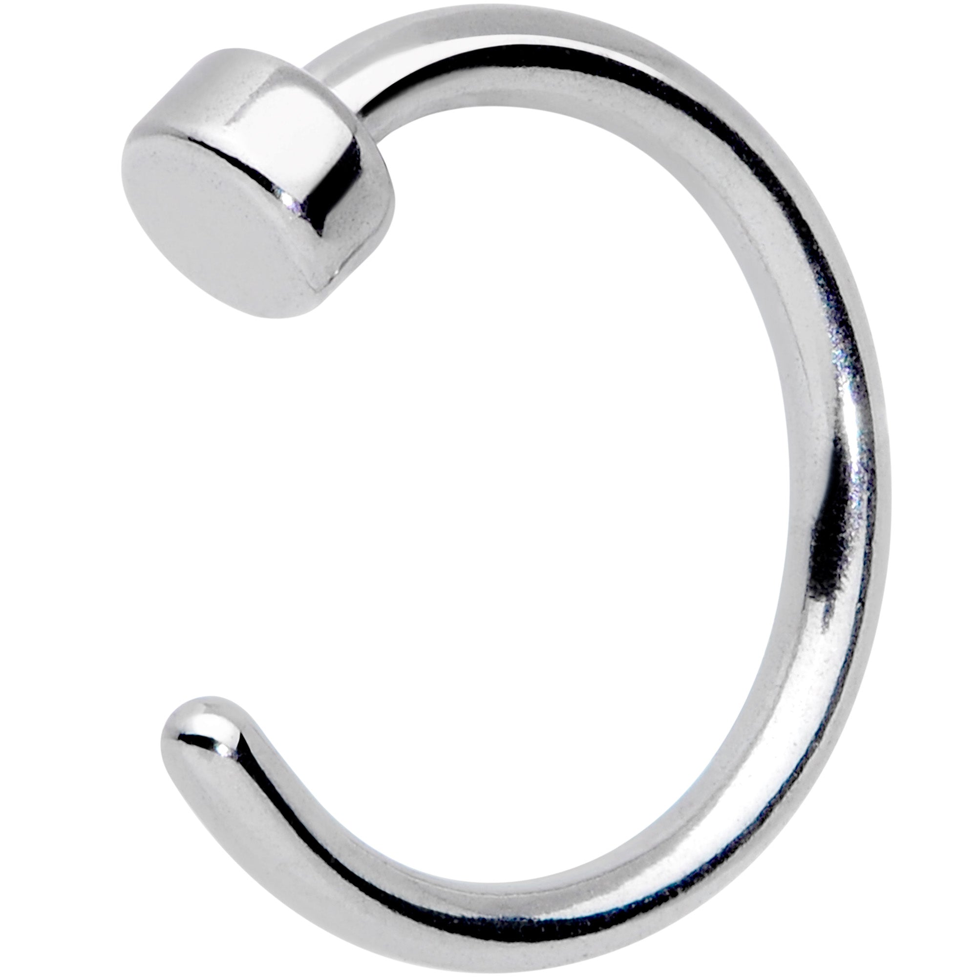 20G 1/4 Simple Disc Nose Hoop