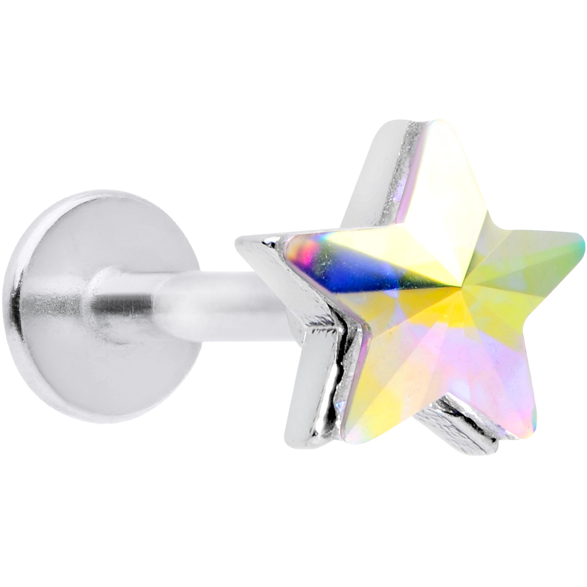 16G 5/16 Aurora Gem Simple Star Labret Monroe Tragus