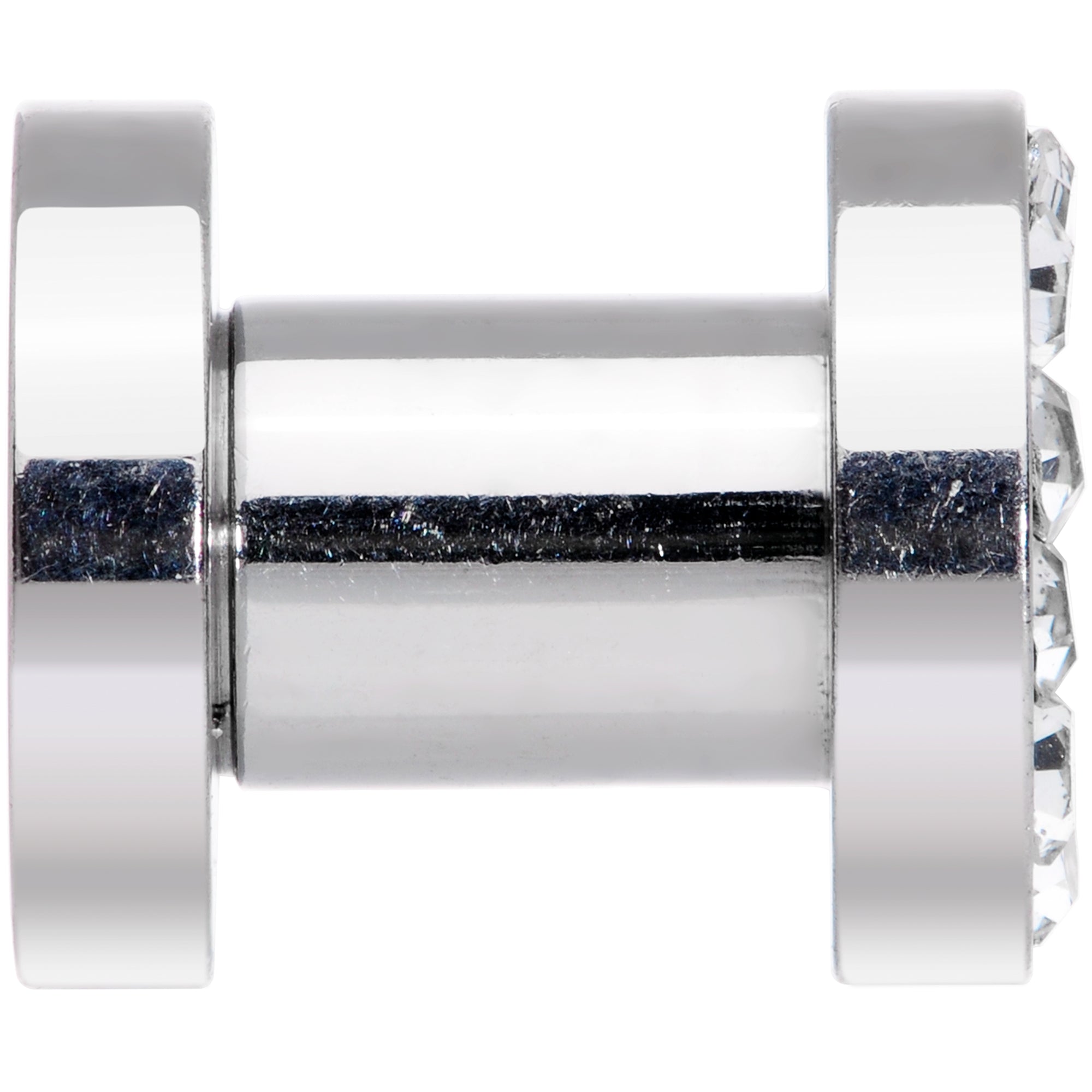 4G Clear Gem Concentric Circles Screw Fit Plug Set