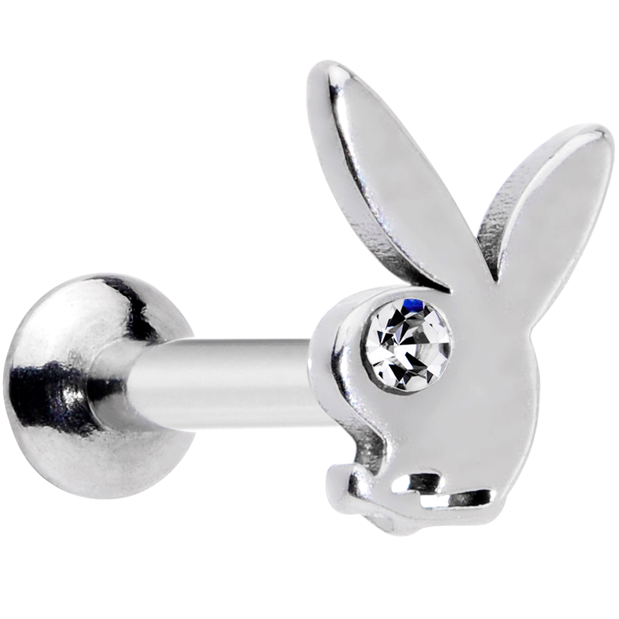 16G 5/16 Licensed Playboy CZ Gem Internally Threaded Labret