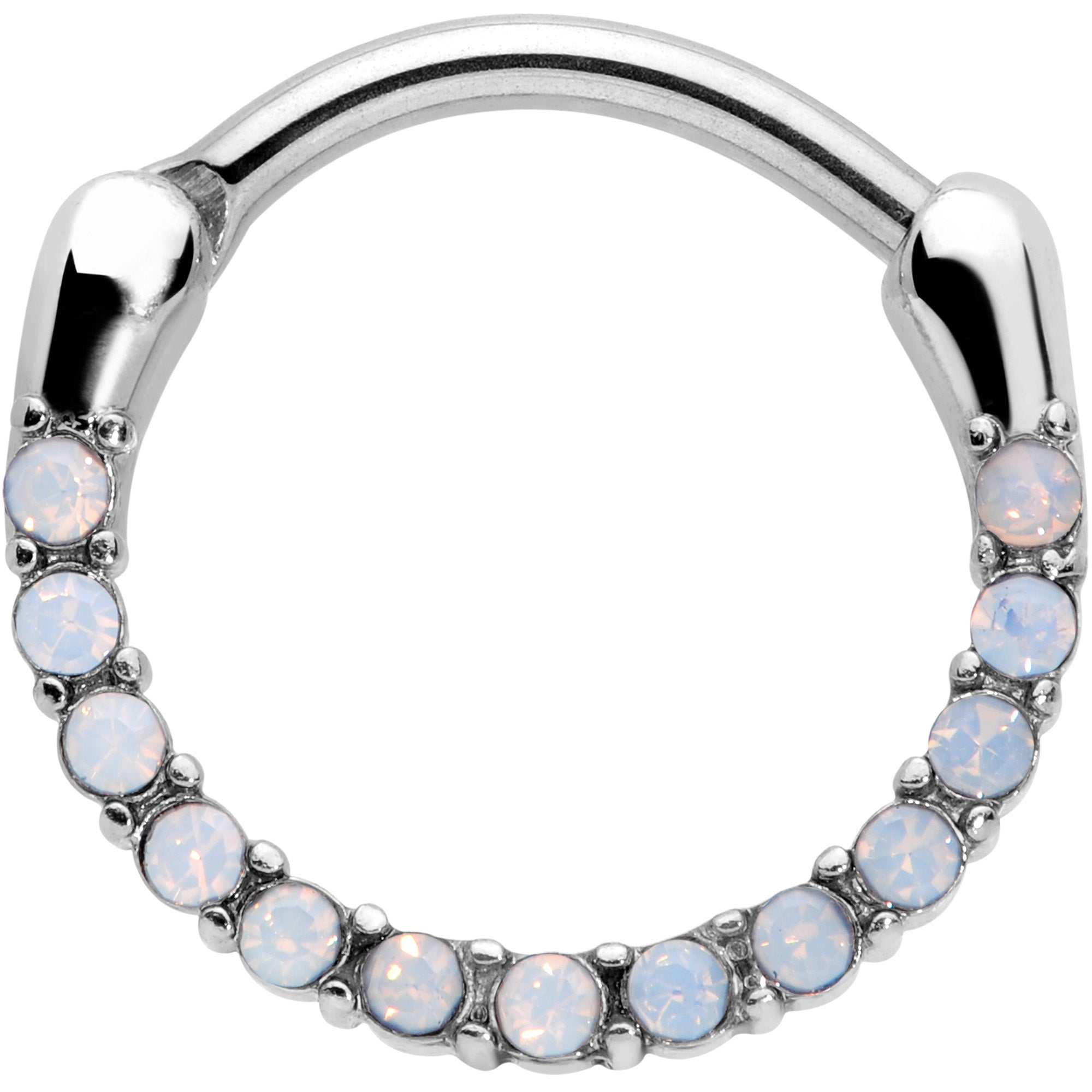 16G 3/8 Aurora Gem Paved Cartilage Clicker