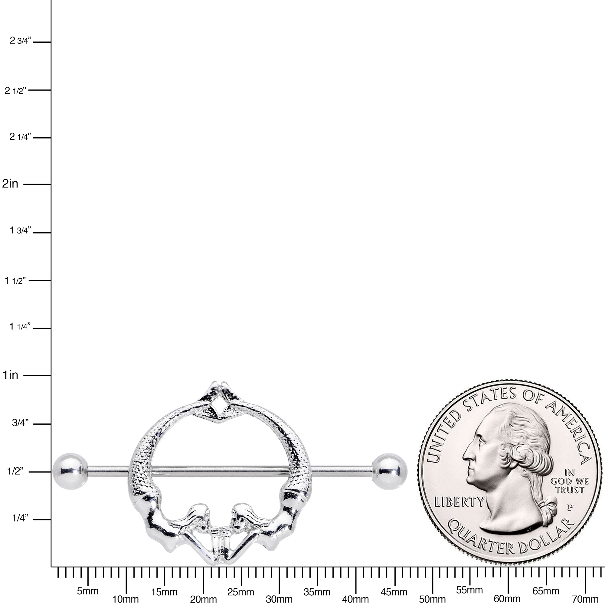 14G 13/16 Double Mermaid Nautical Nipple Shield Set