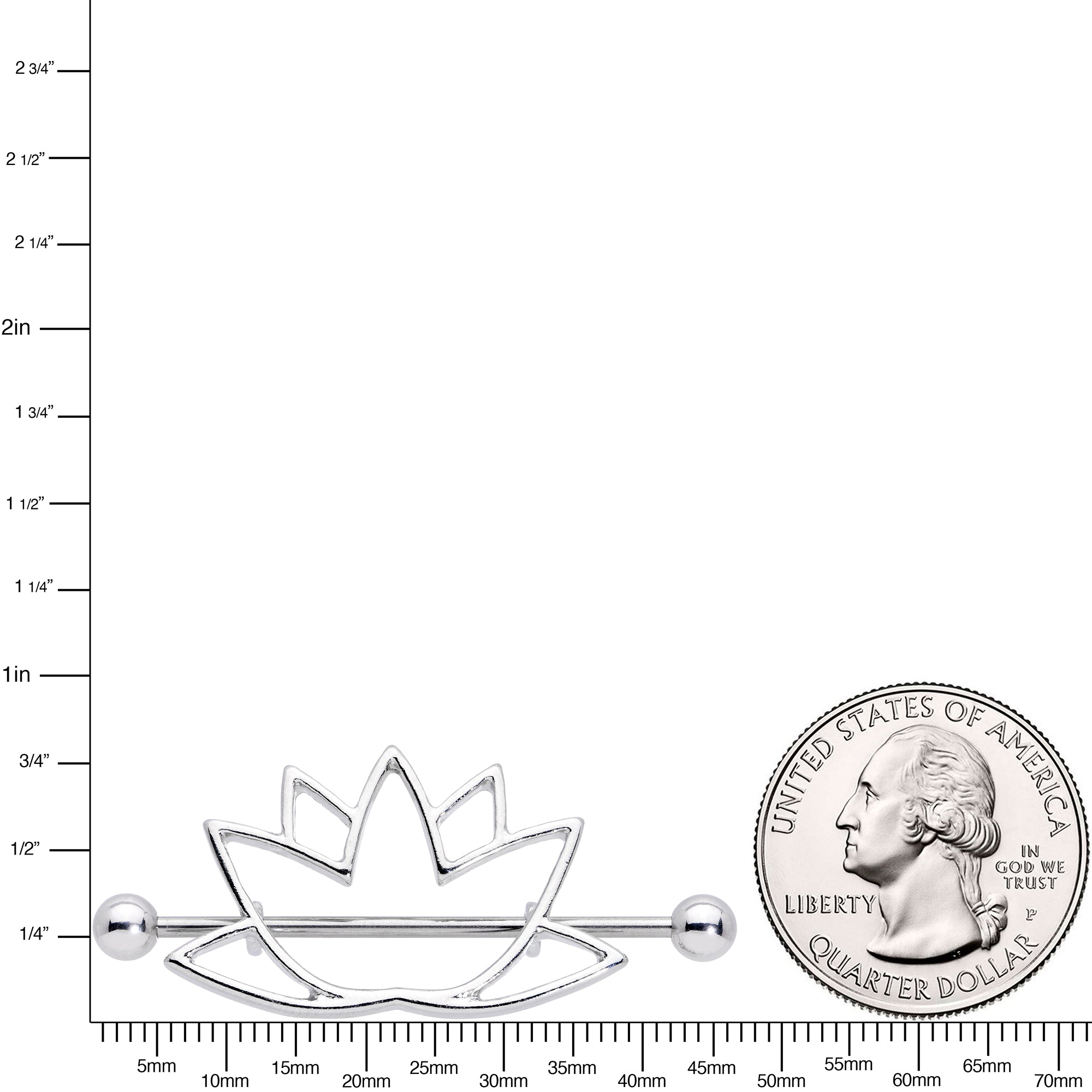 14G 3/4 Open Lotus Flower Nipple Shield Set