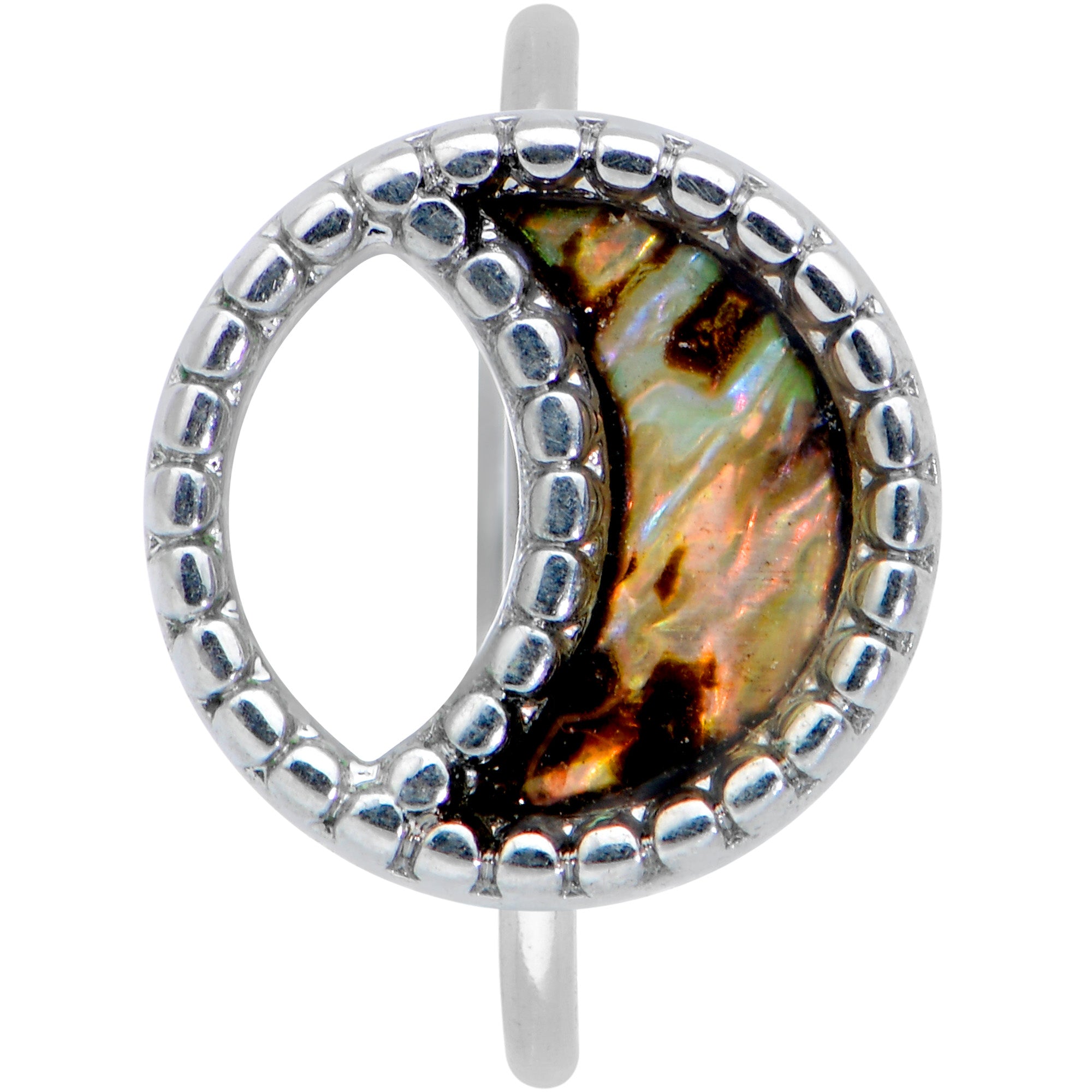 20G 5/16 Iridescent Crescent Moon Nose Hoop