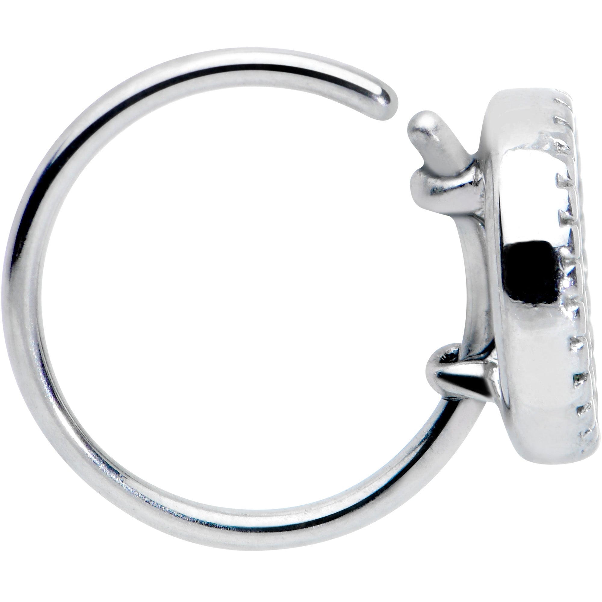 20G 5/16 Iridescent Crescent Moon Nose Hoop