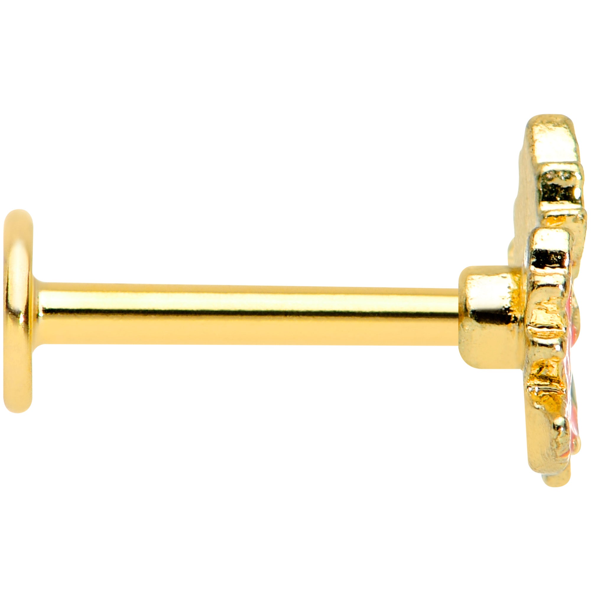 16G 5/16 Gold Tone Lovely Autumn Leaf Trio Labret Monroe Tragus