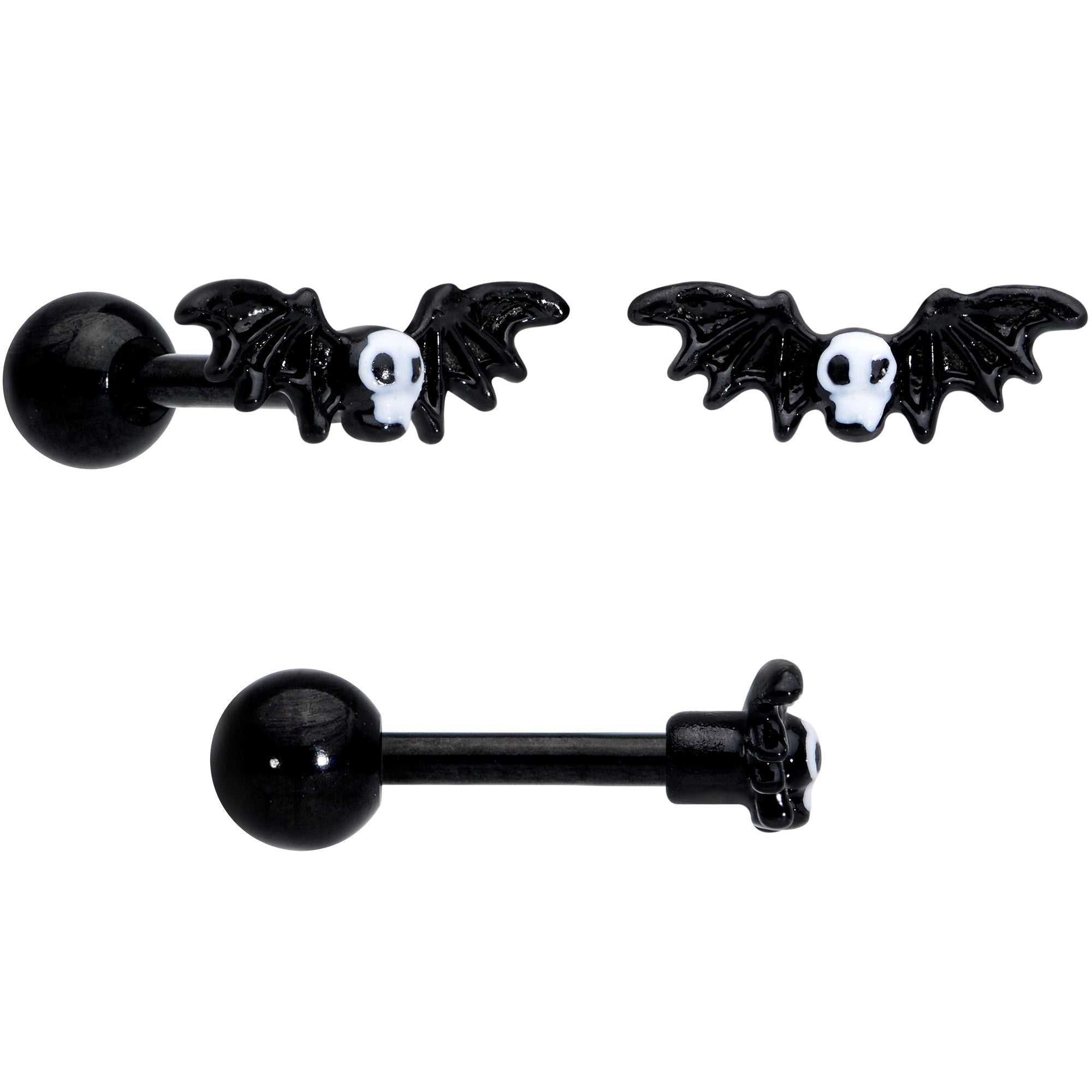 16G 20G Bat Pumpkin Halloween Cartilage Labret Nose Set of 3