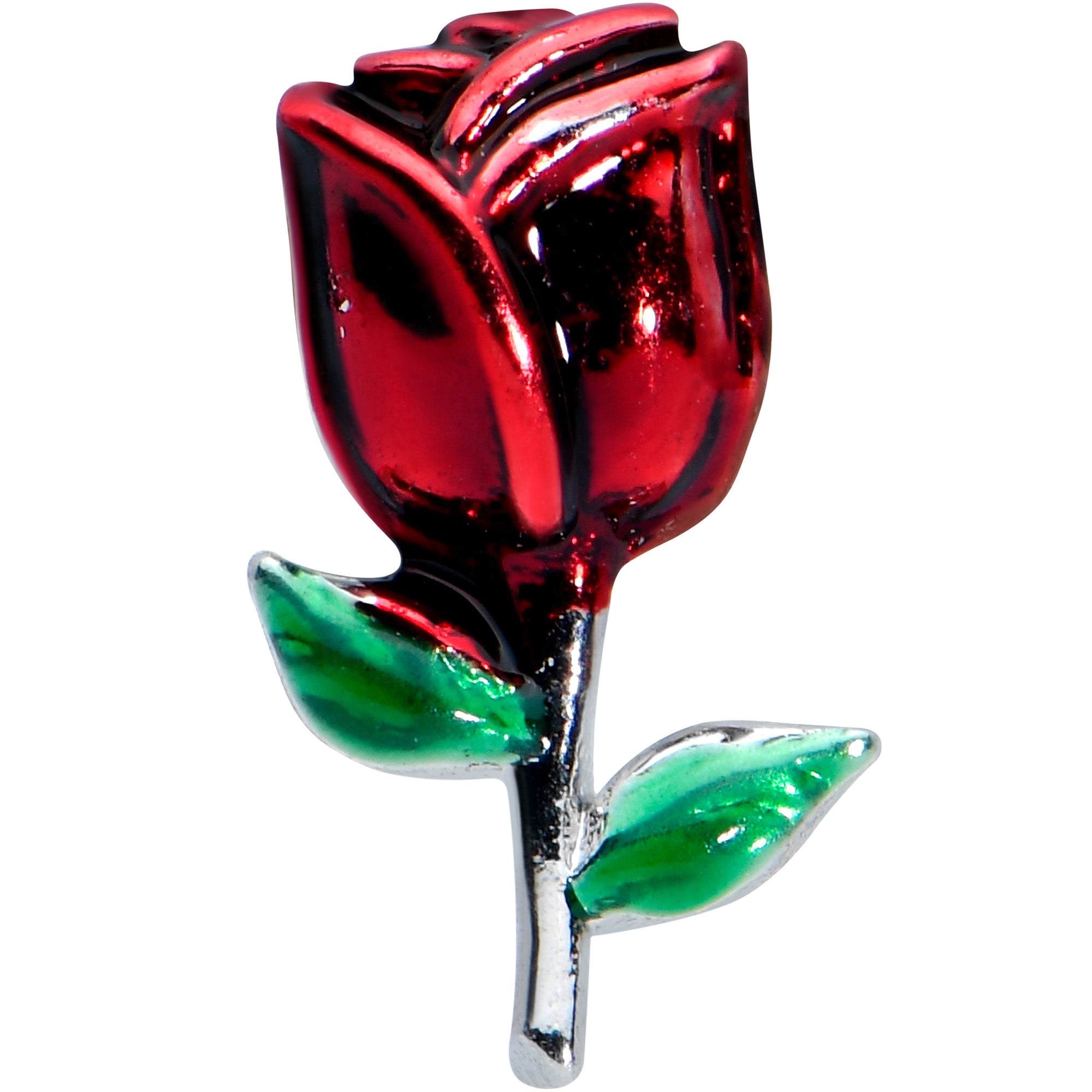 16G 5/16 Rose Red Flower Valentines Day Labret Monroe Tragus