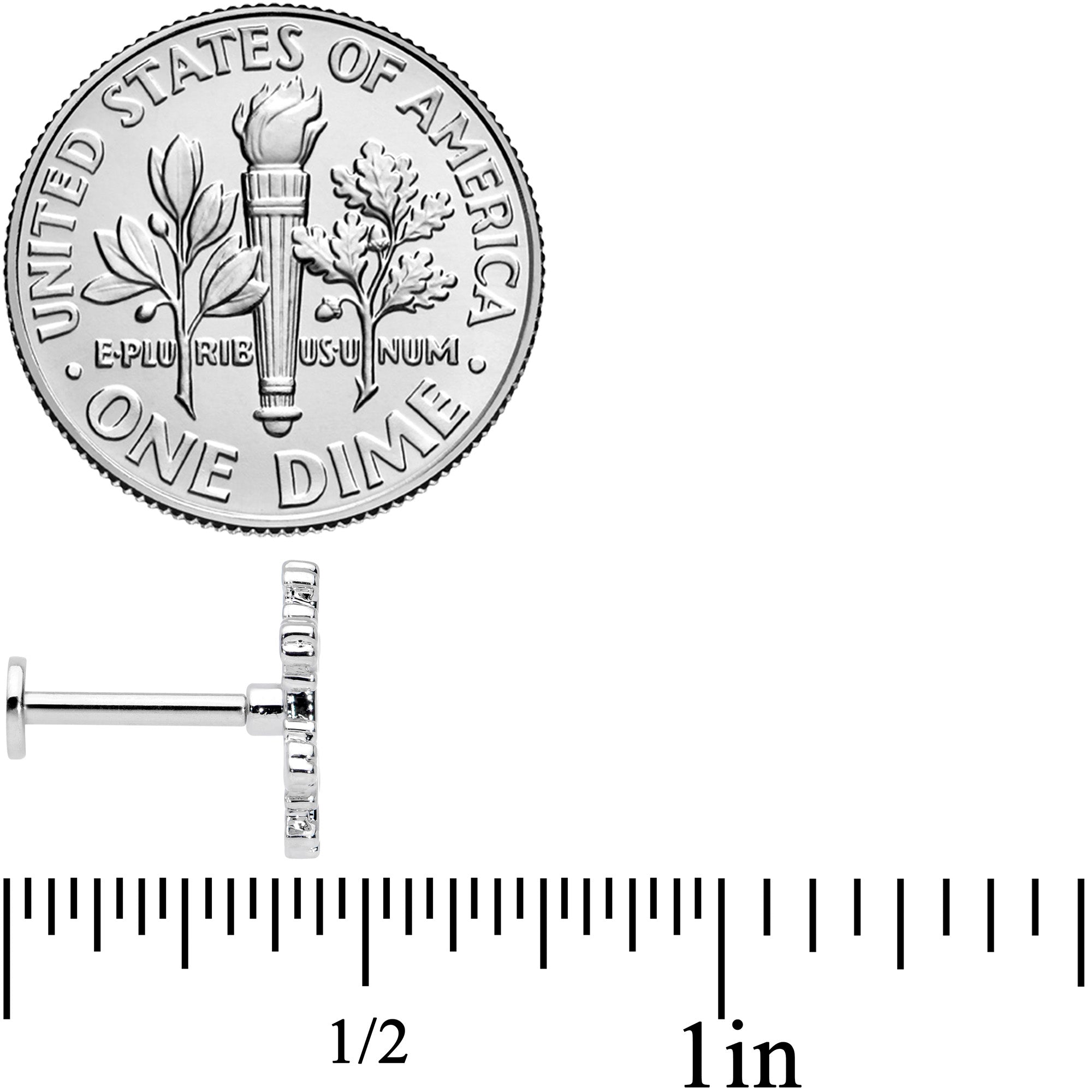 16G 5/16 Snowflake Mitten Stocking Christmas Labret Set of 3