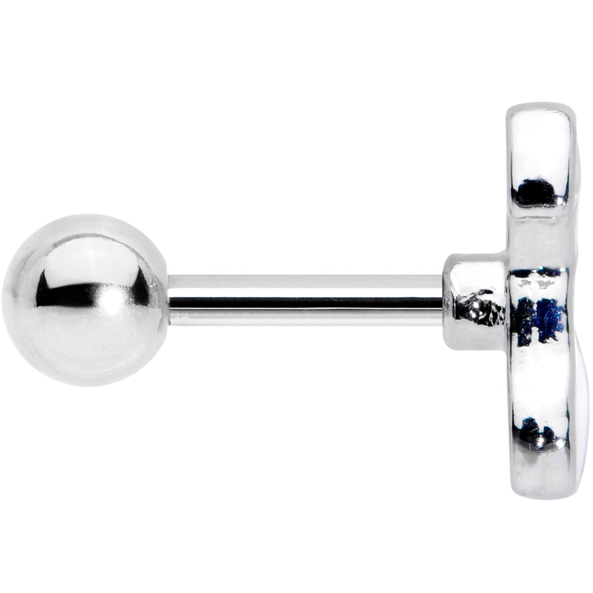 16G 1/4 White Sitting Dog Cartilage Tragus Earring