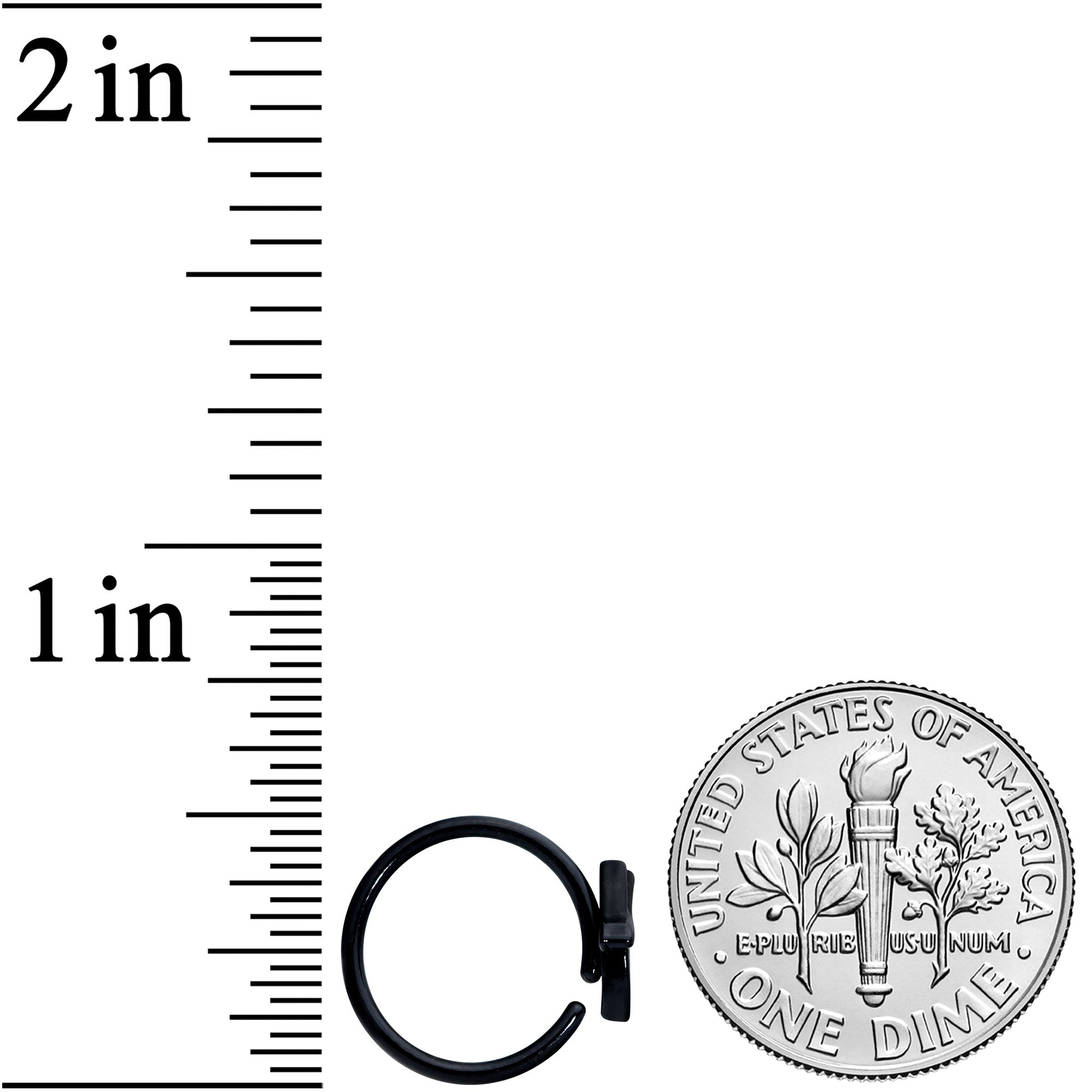 18G 3/8 Black Red Summer Kayak Boat Nose Hoop