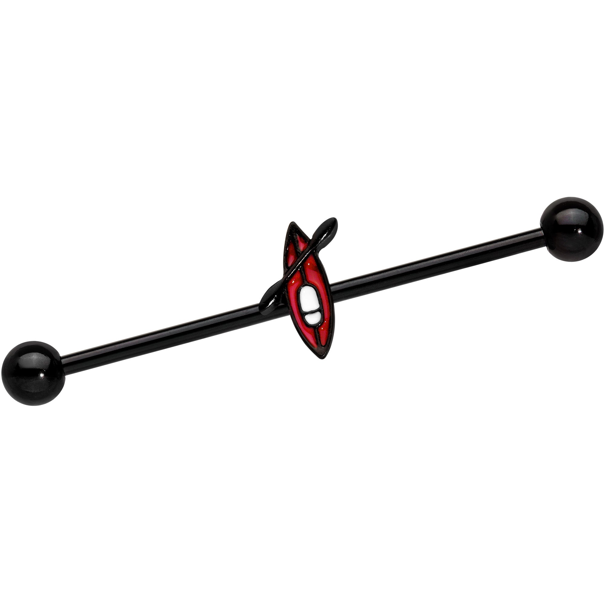 14G Black Red Summer Kayak Boat Industrial Barbell 38mm
