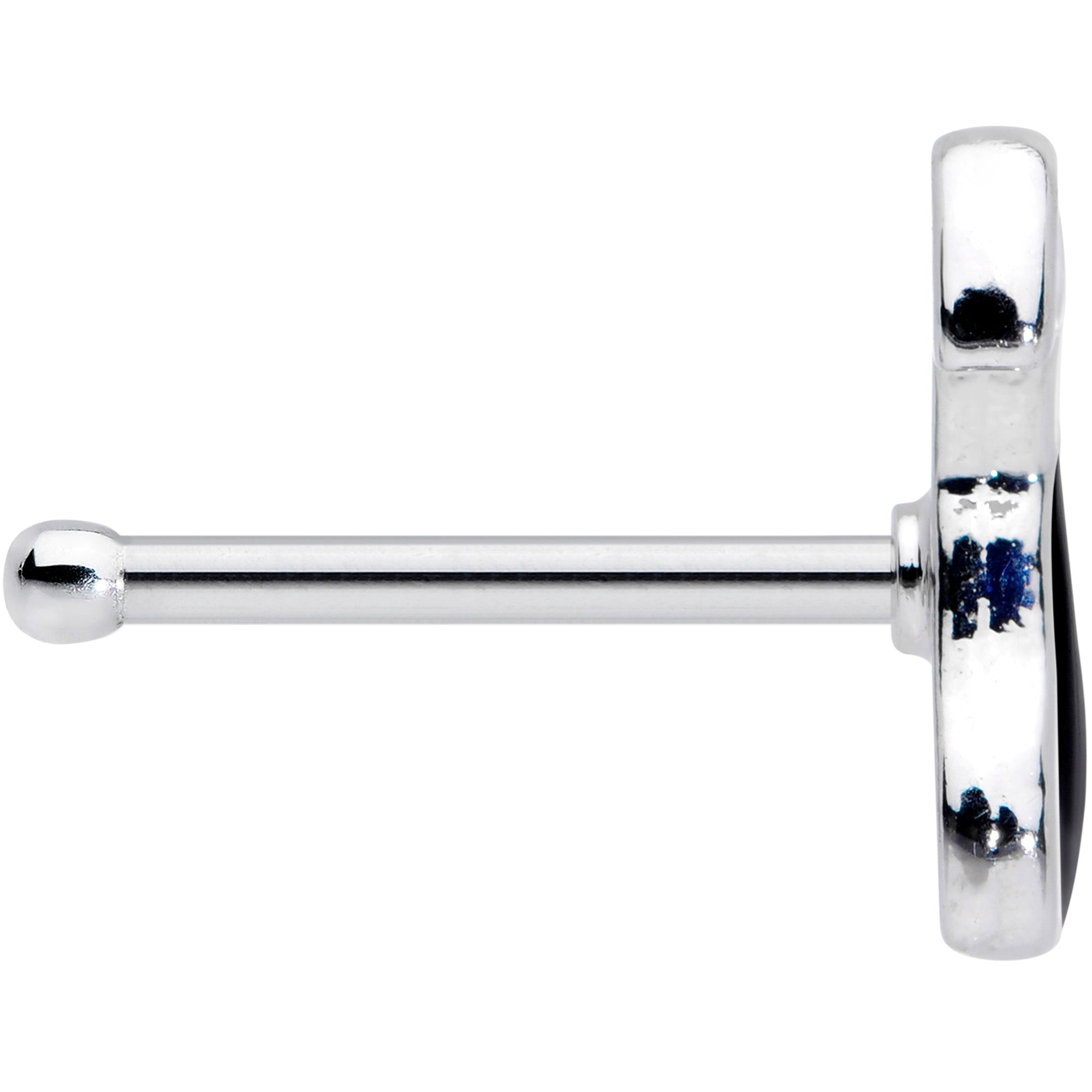 20G 1/4 Black Sitting Dog Nose Bone